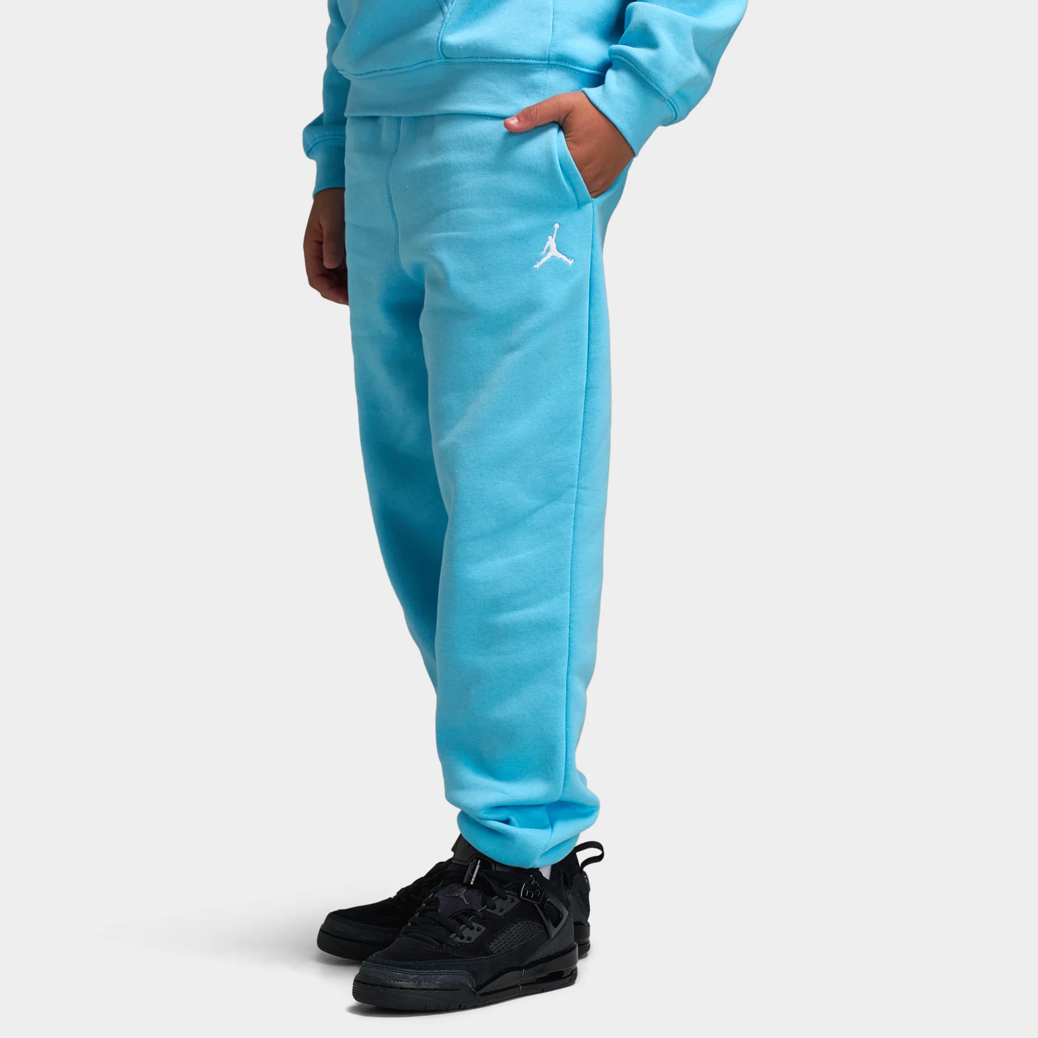 Jordan Juniors' MJ Brooklyn Fleece Pants / Blue Chill - Image 3