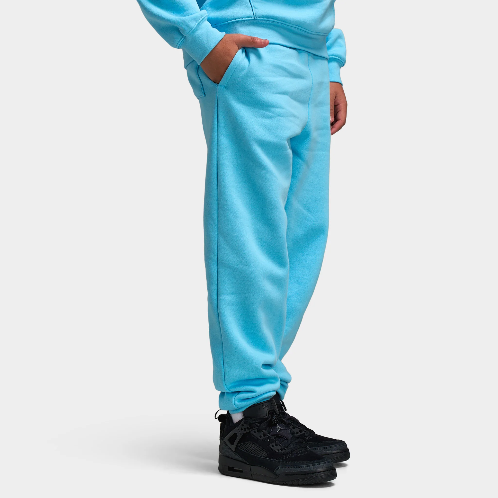 Jordan Juniors' MJ Brooklyn Fleece Pants / Blue Chill - Image 4