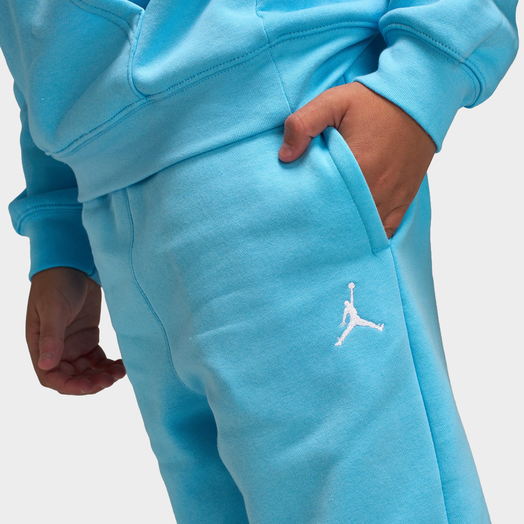 Jordan Juniors' MJ Brooklyn Fleece Pants / Blue Chill - Image 5