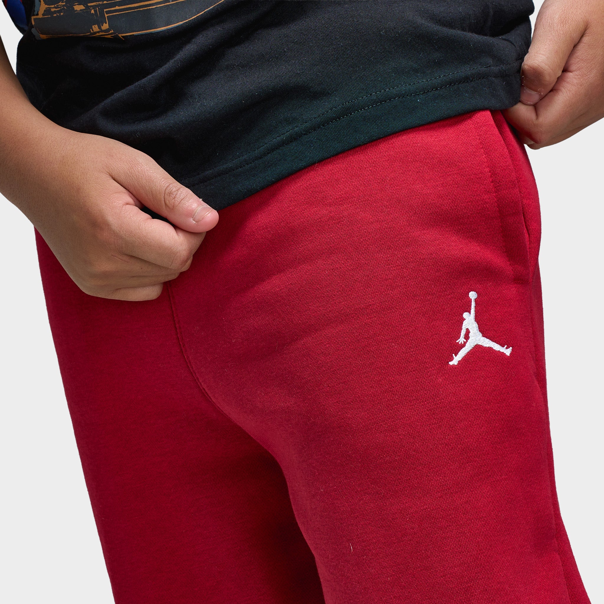 Jordan Juniors'  MJ Brooklyn Fleece Pants / Gym Red - Image 5