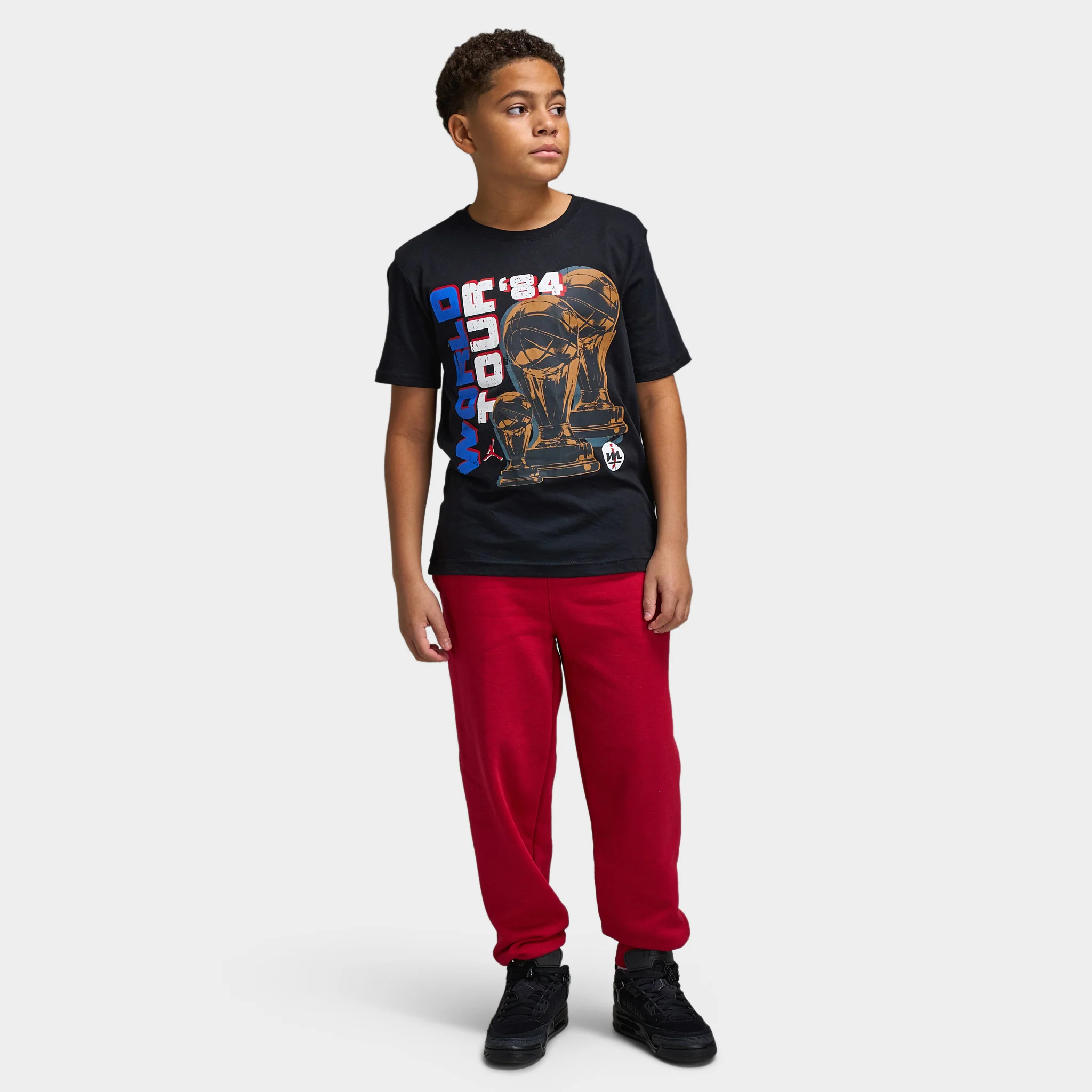 Jordan Juniors'  MJ Brooklyn Fleece Pants / Gym Red - Image 6