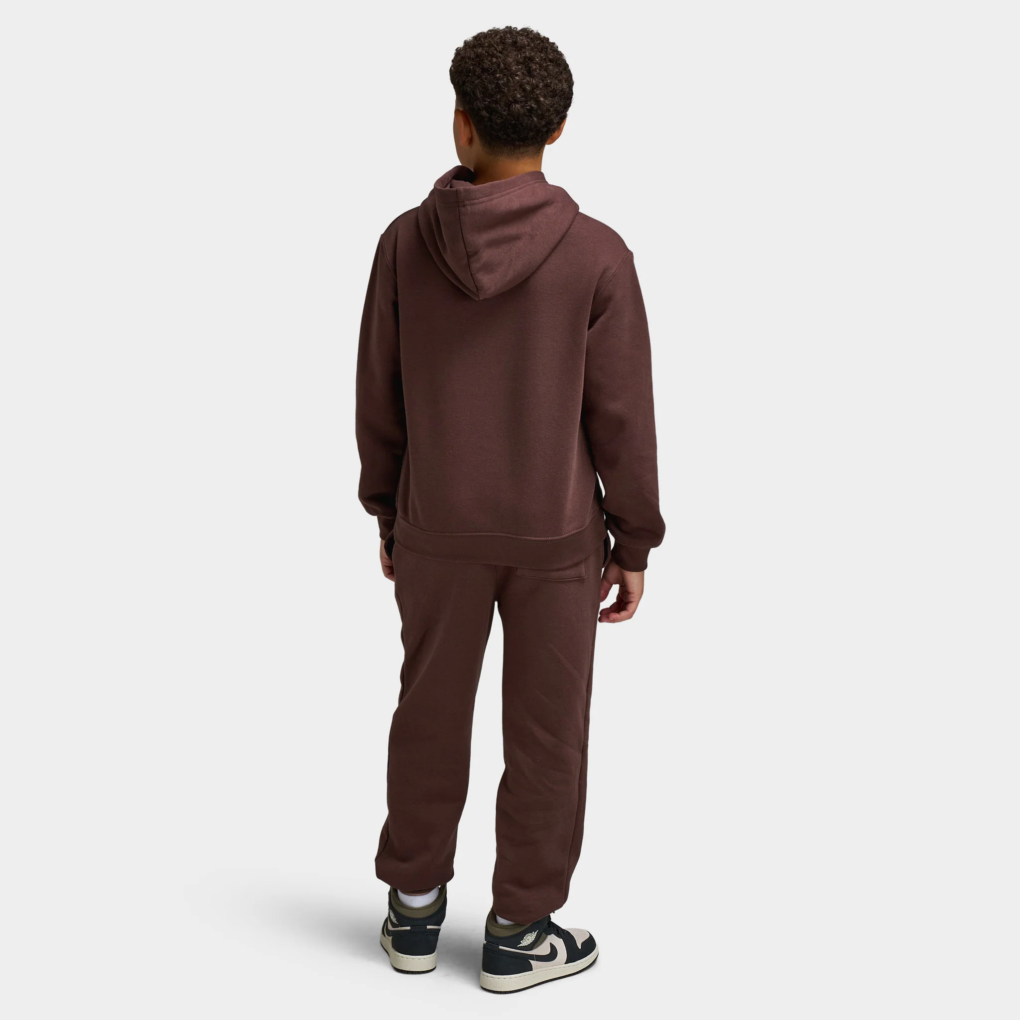 Jordan Juniors' MJ Brooklyn Fleece Pullover Hoodie / Baroque Brown - Image 5