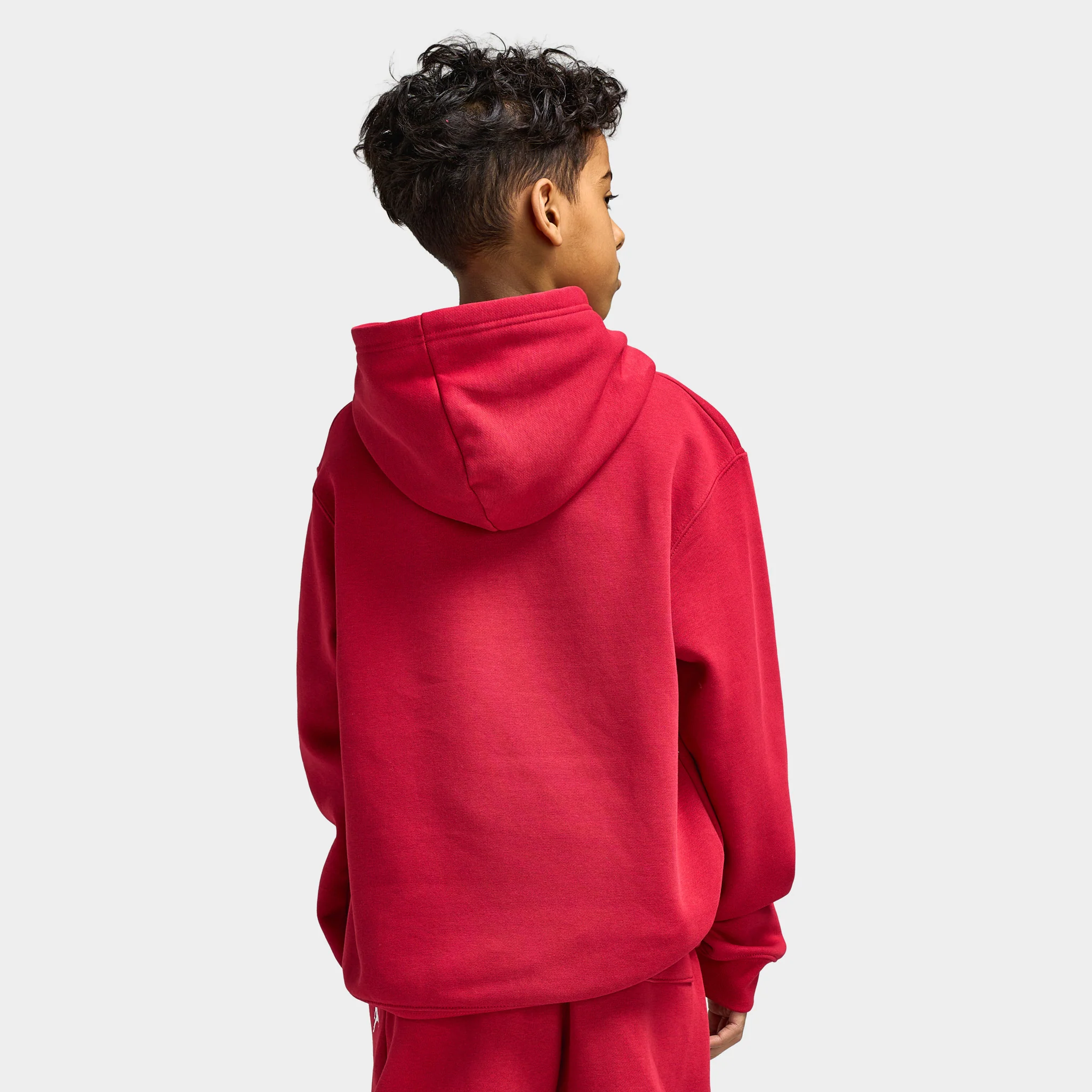 Jordan Juniors' MJ Brooklyn Fleece Pullover Hoodie / Gym Red - Image 2