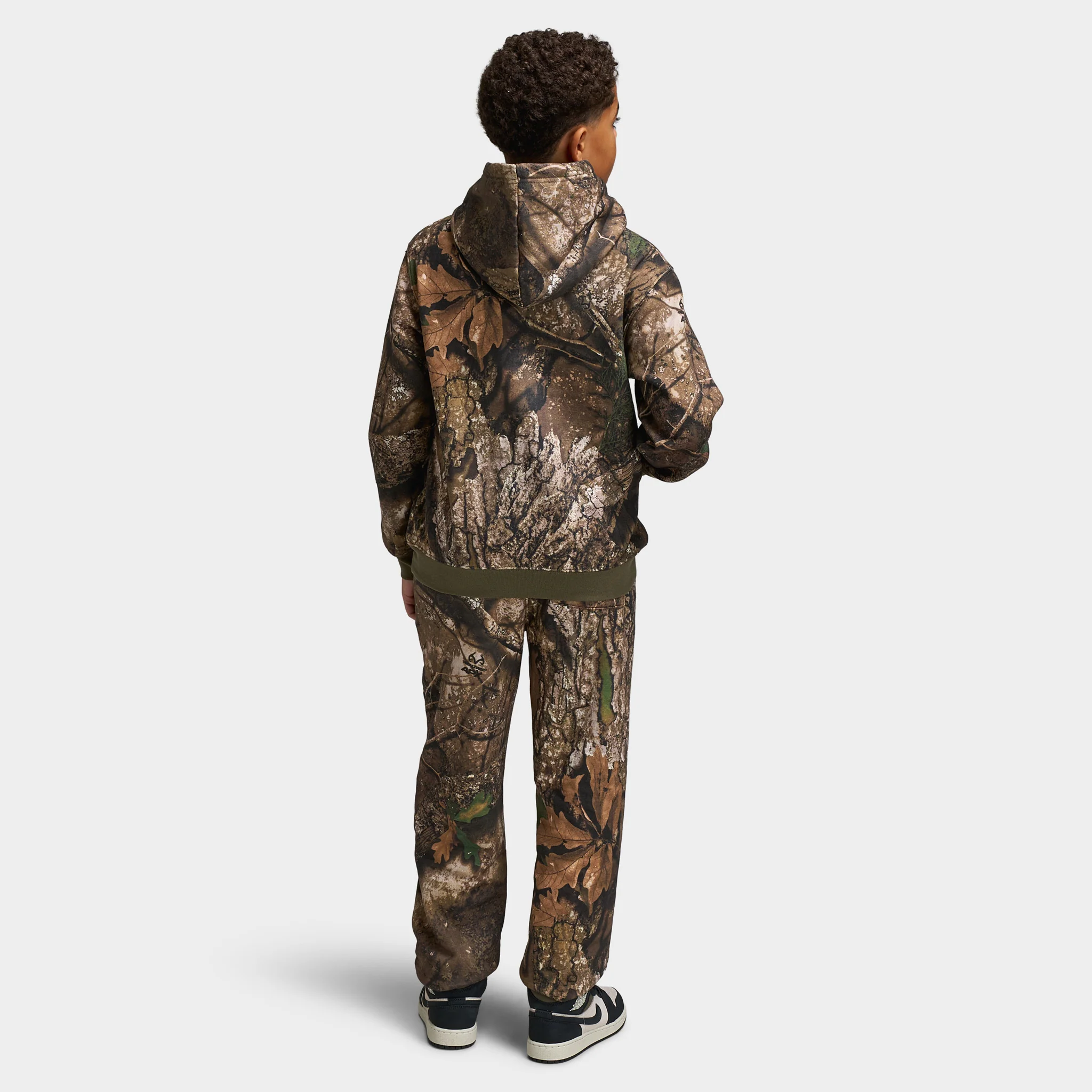 Jordan Juniors' MJ MVP Fleece Pullover Hoodie / Medium Olive Camo - Image 5