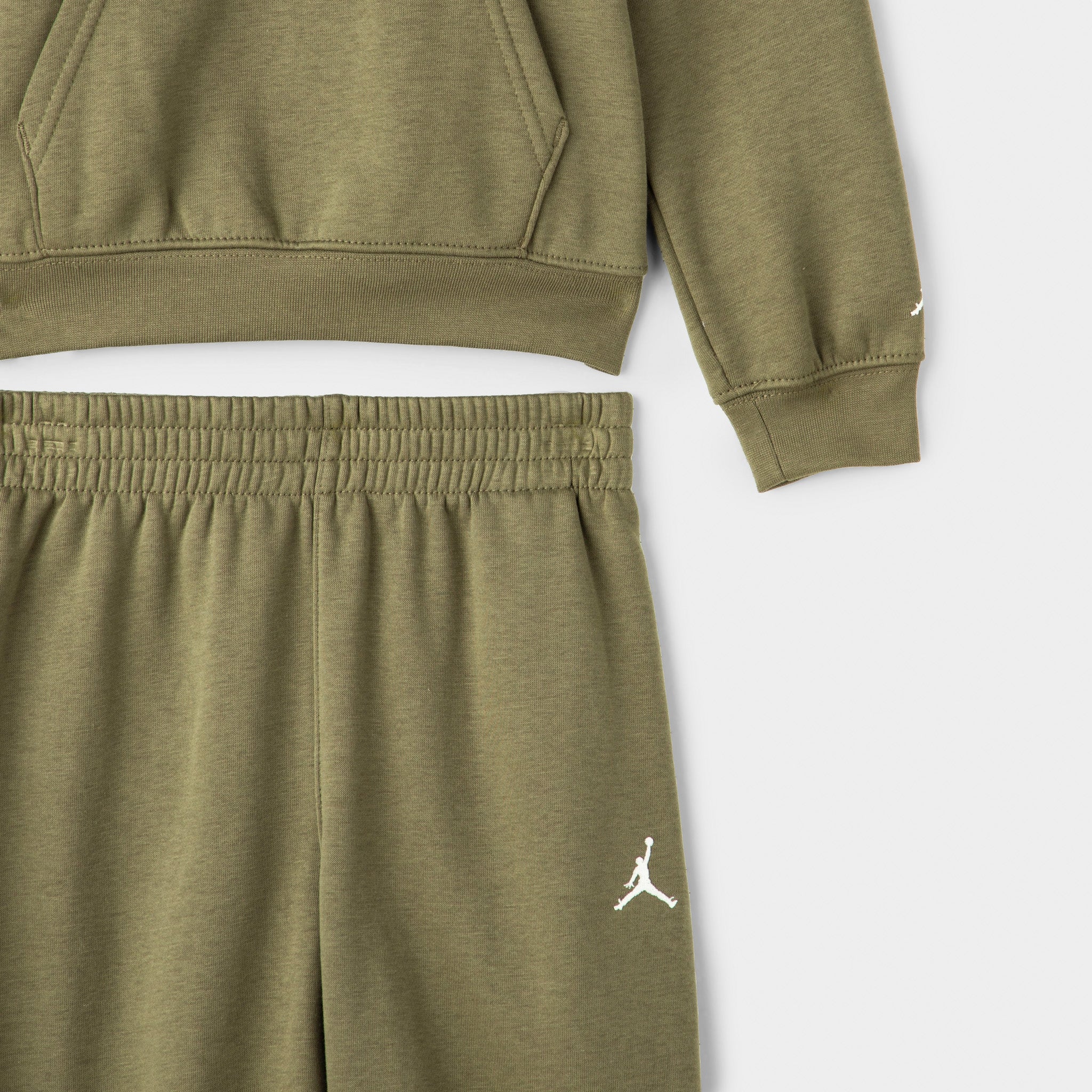 Jordan Children's MJ MVP Fleece Pullover Hoodie Set / Med Olive - Image 5