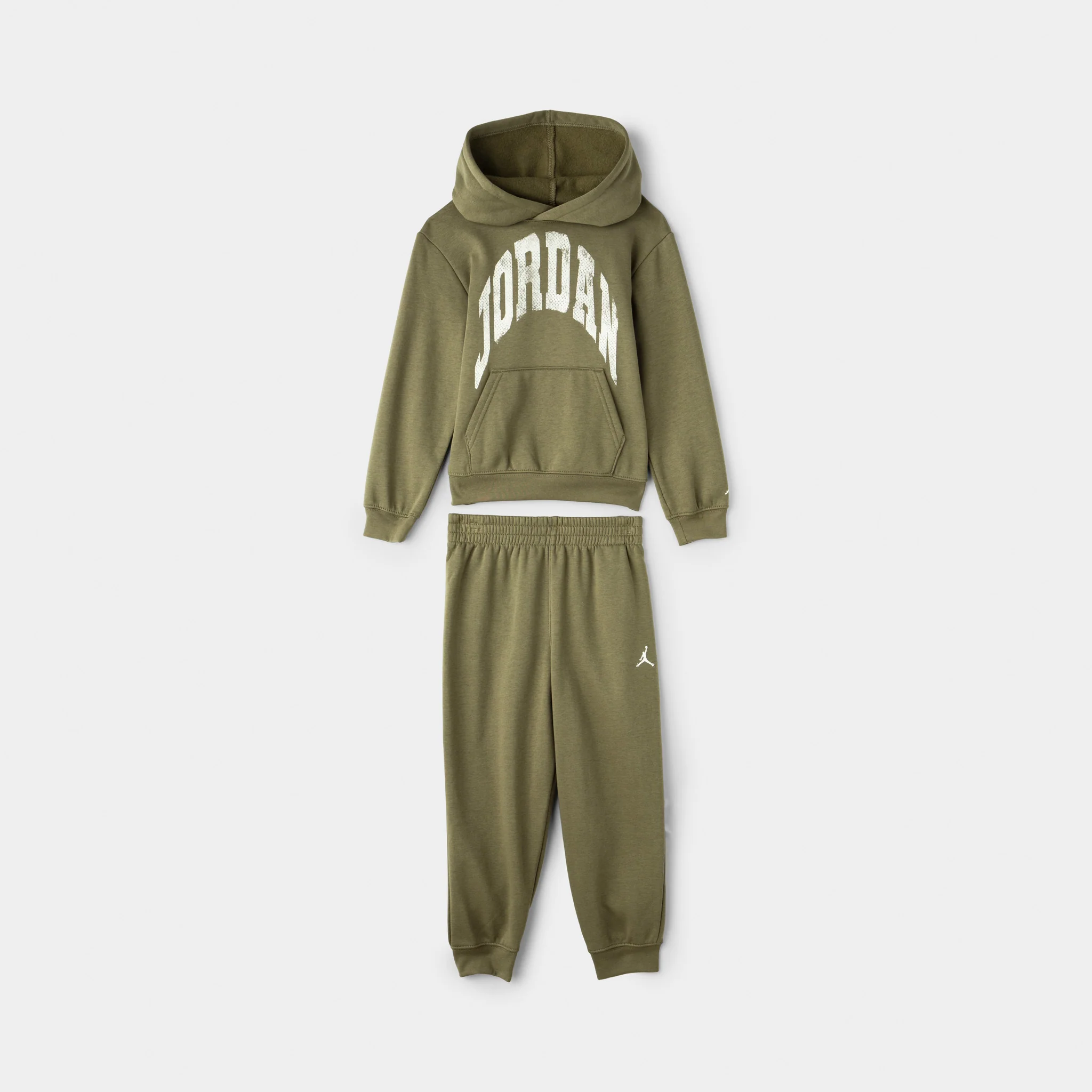 Jordan Children's MJ MVP Fleece Pullover Hoodie Set / Med Olive - Image 9