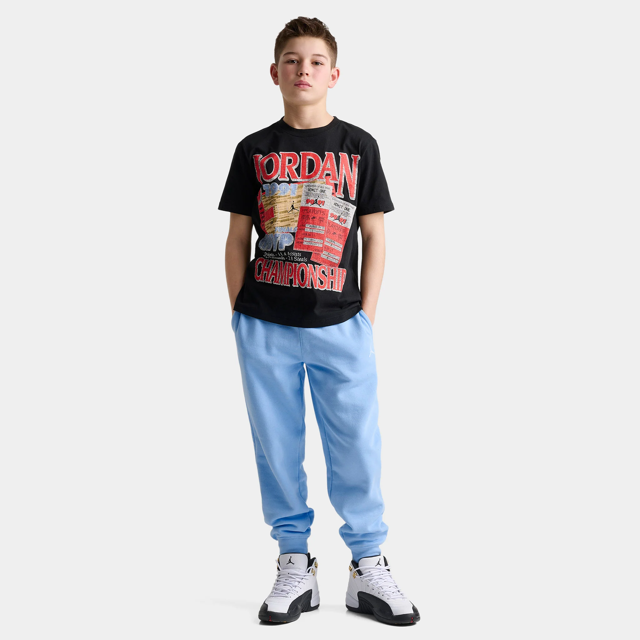 Jordan Juniors' Playoff Tix Tee / Black - Image 5