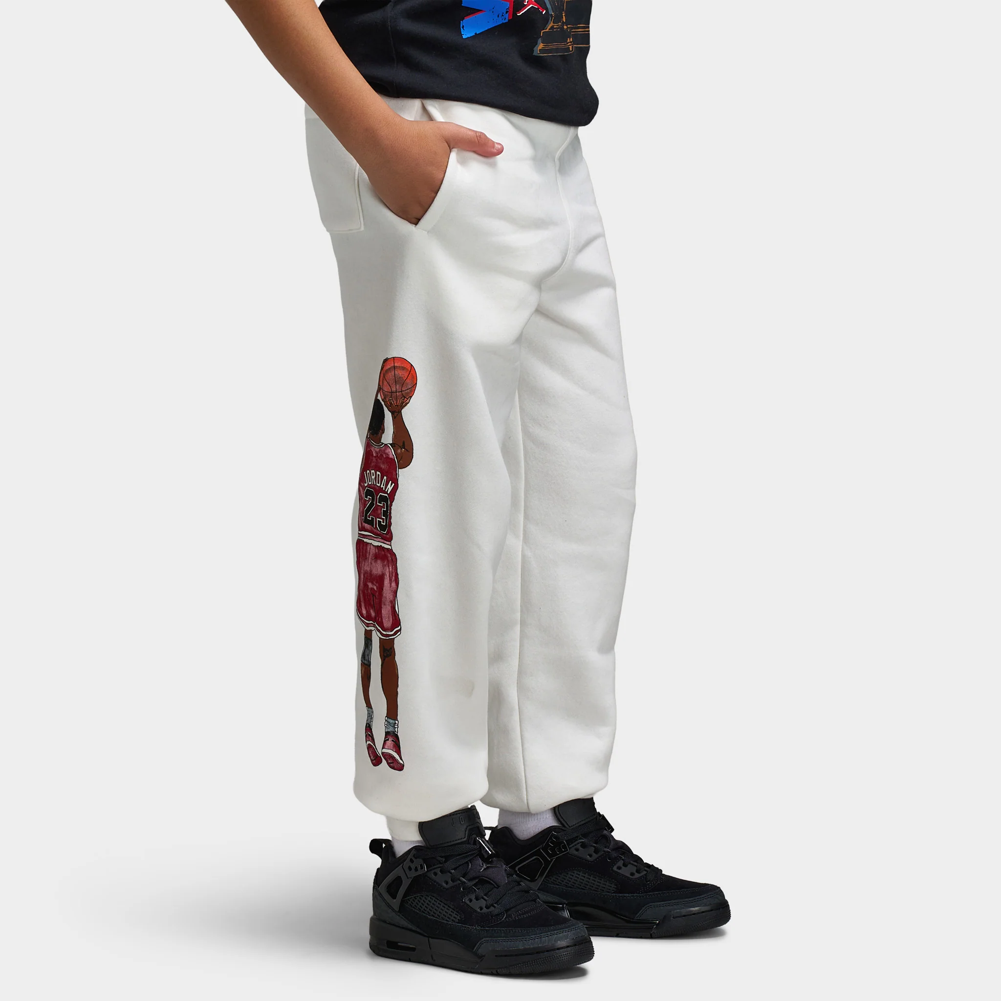 Jordan Juniors' Sketch Fleece Pants / Sail - Image 4
