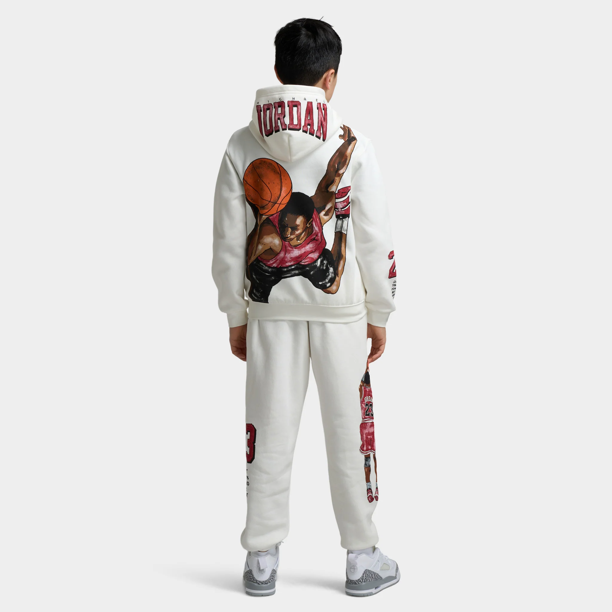 Jordan Juniors' Sketch Pullover Hoodie / Sail - Image 5