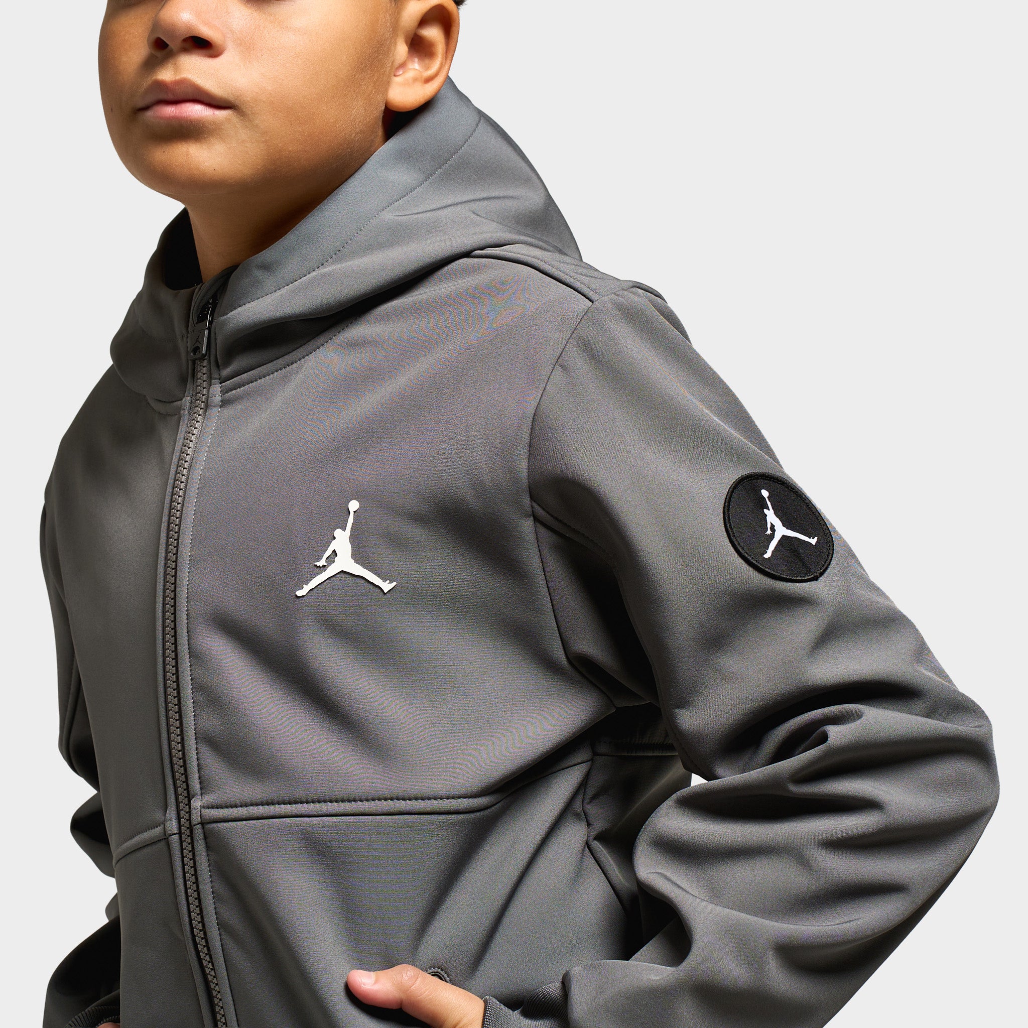 Jordan Juniors' Soft Shell Jacket / Iron Grey - Image 4