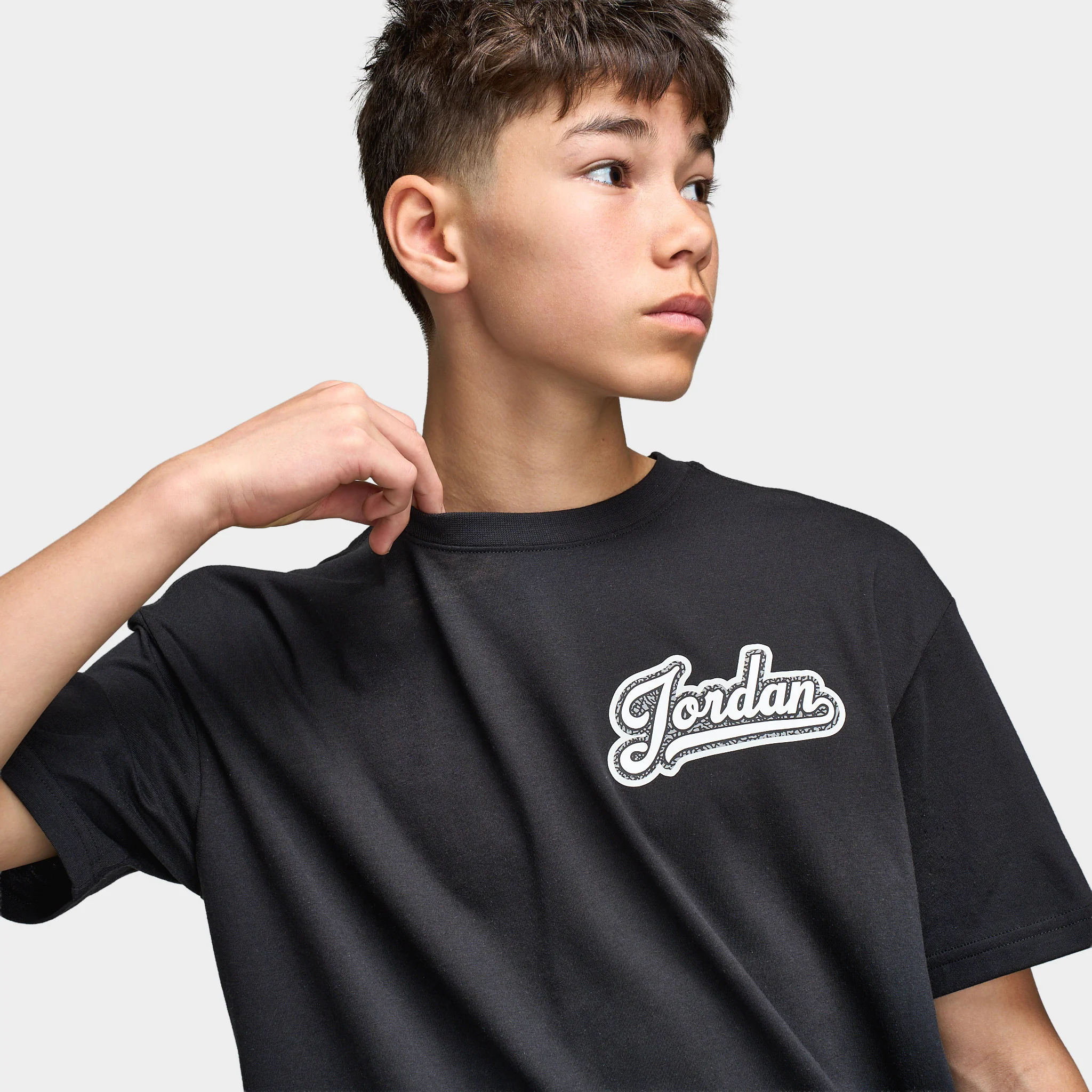 Jordan Juniors' Sticker Pack T-Shirt / Black - Image 3