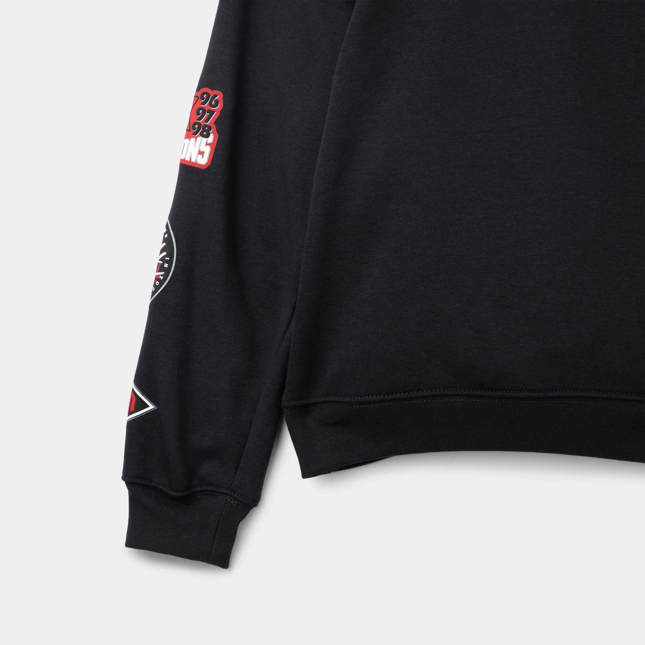 Jordan Juniors' Varsity Split Pullover Hoodie Off Noir / Gym Red - Image 11