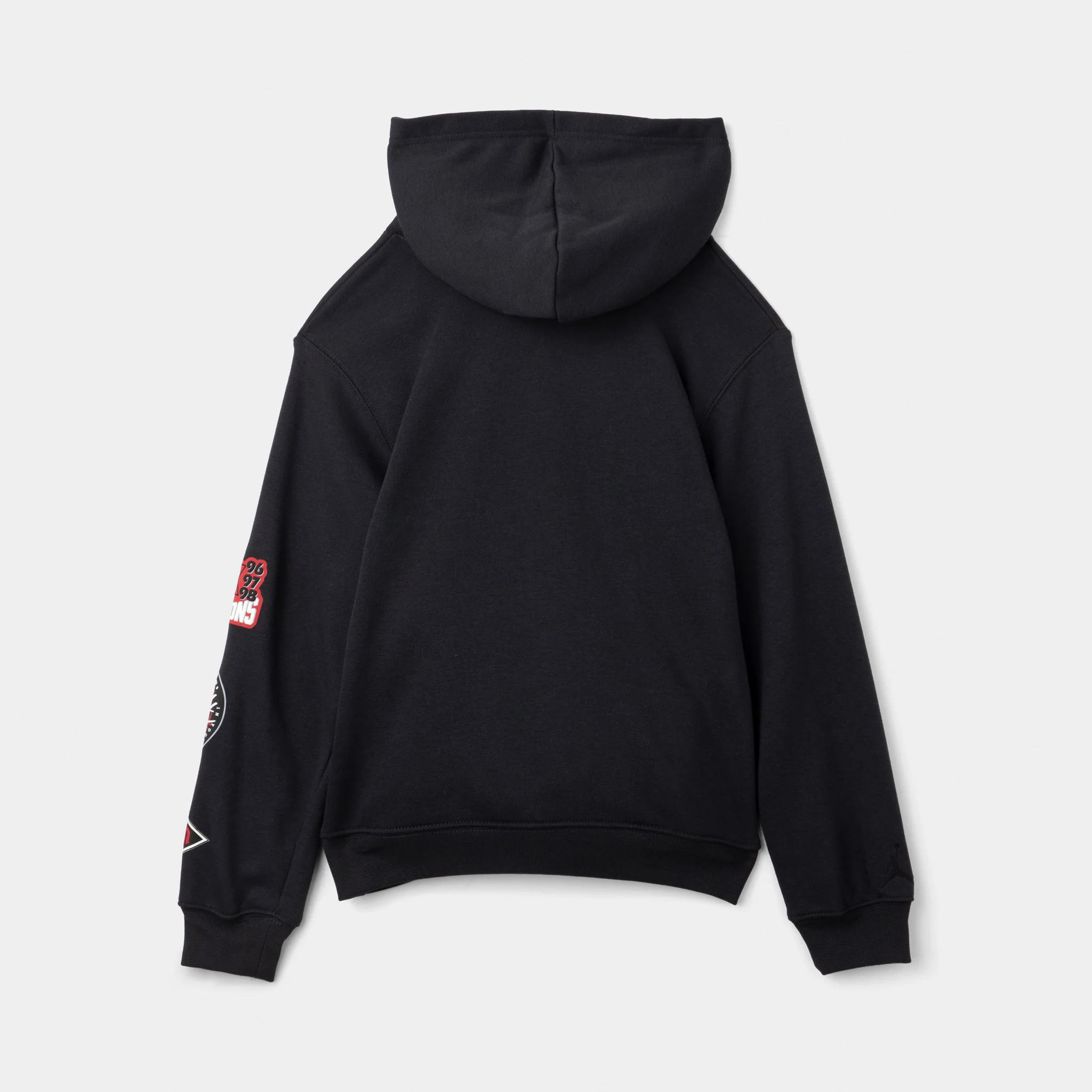 Jordan Juniors' Varsity Split Pullover Hoodie Off Noir / Gym Red - Image 7