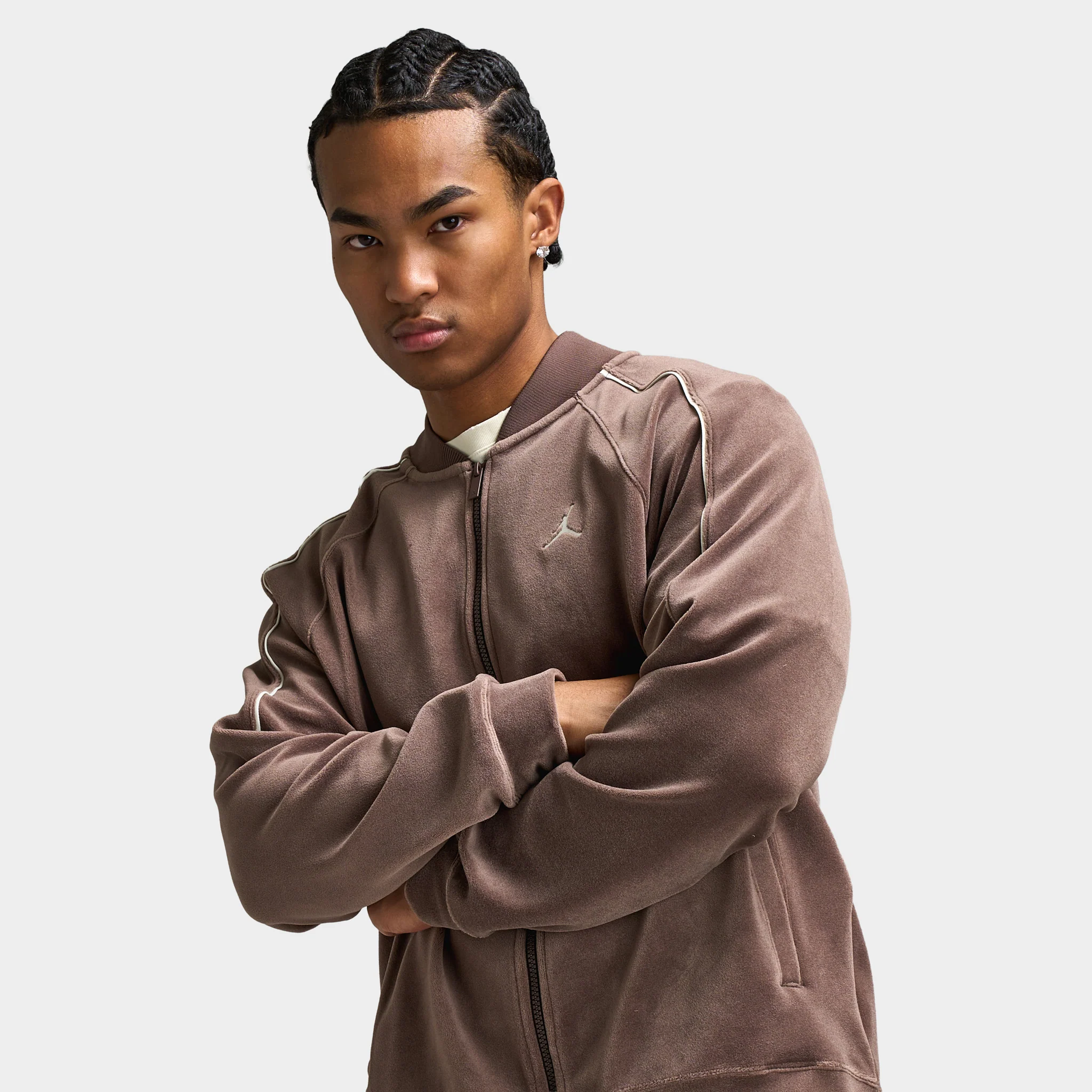 Jordan Men's Brooklyn Track Jacket / Brown - Image 3