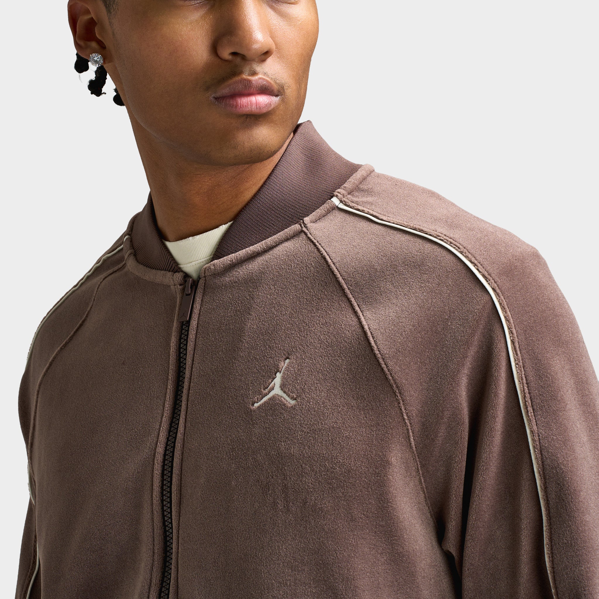 Jordan Men's Brooklyn Track Jacket / Brown - Image 4