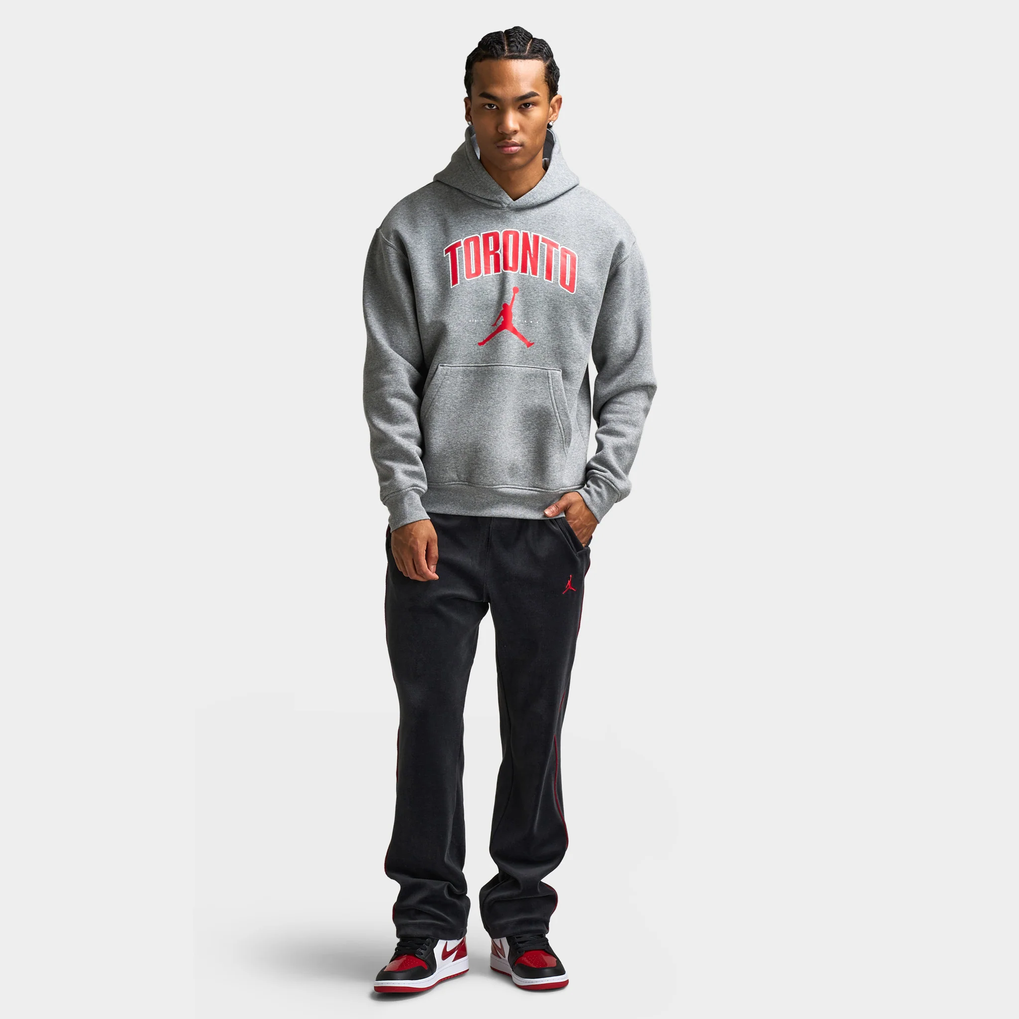 Jordan Men's Toronto Fleece Pullover Hoodie / Carbon Heather - Image 6