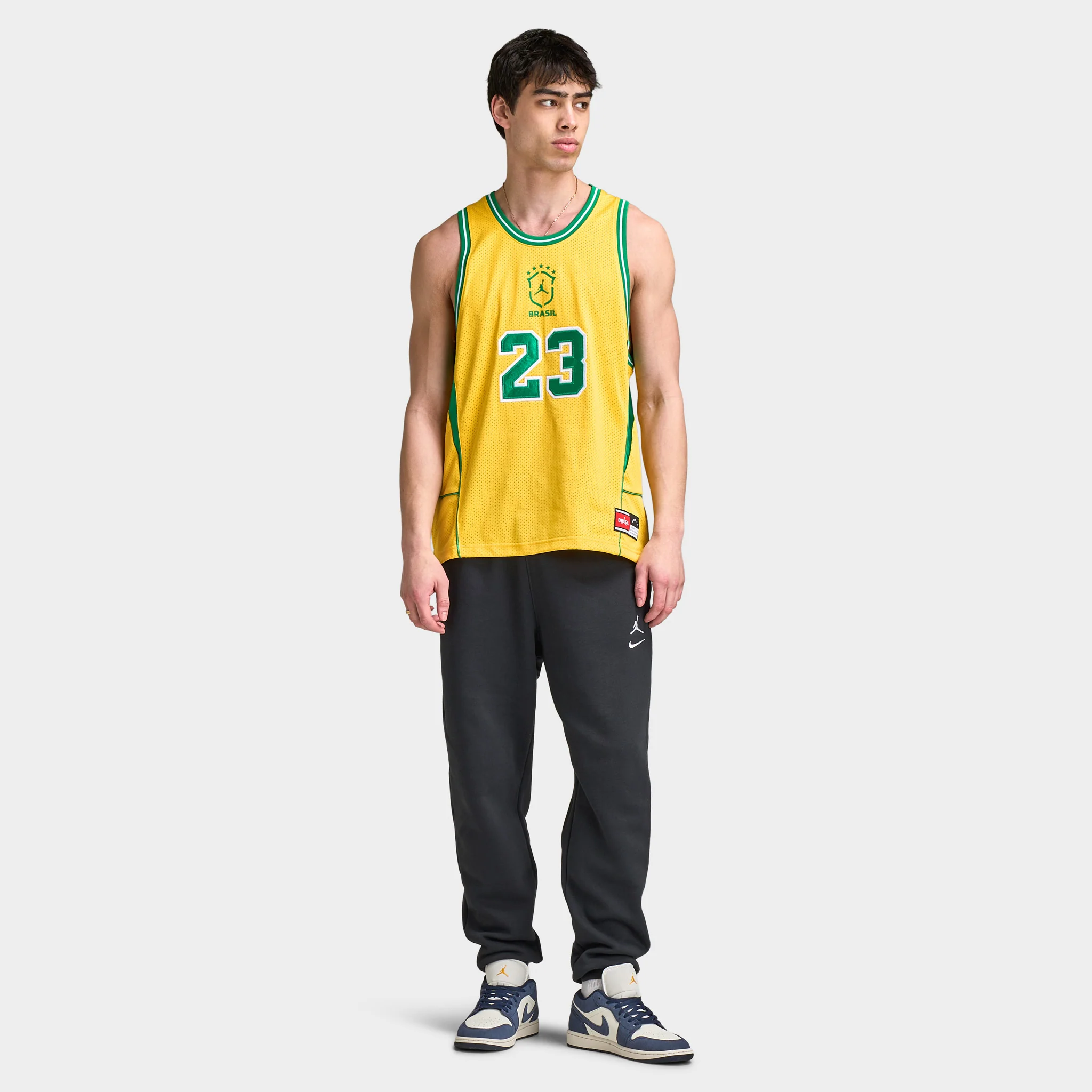 Jordan MJ ESS Mesh Jersey P6 Varsity Maize / Lucky Green - Image 3