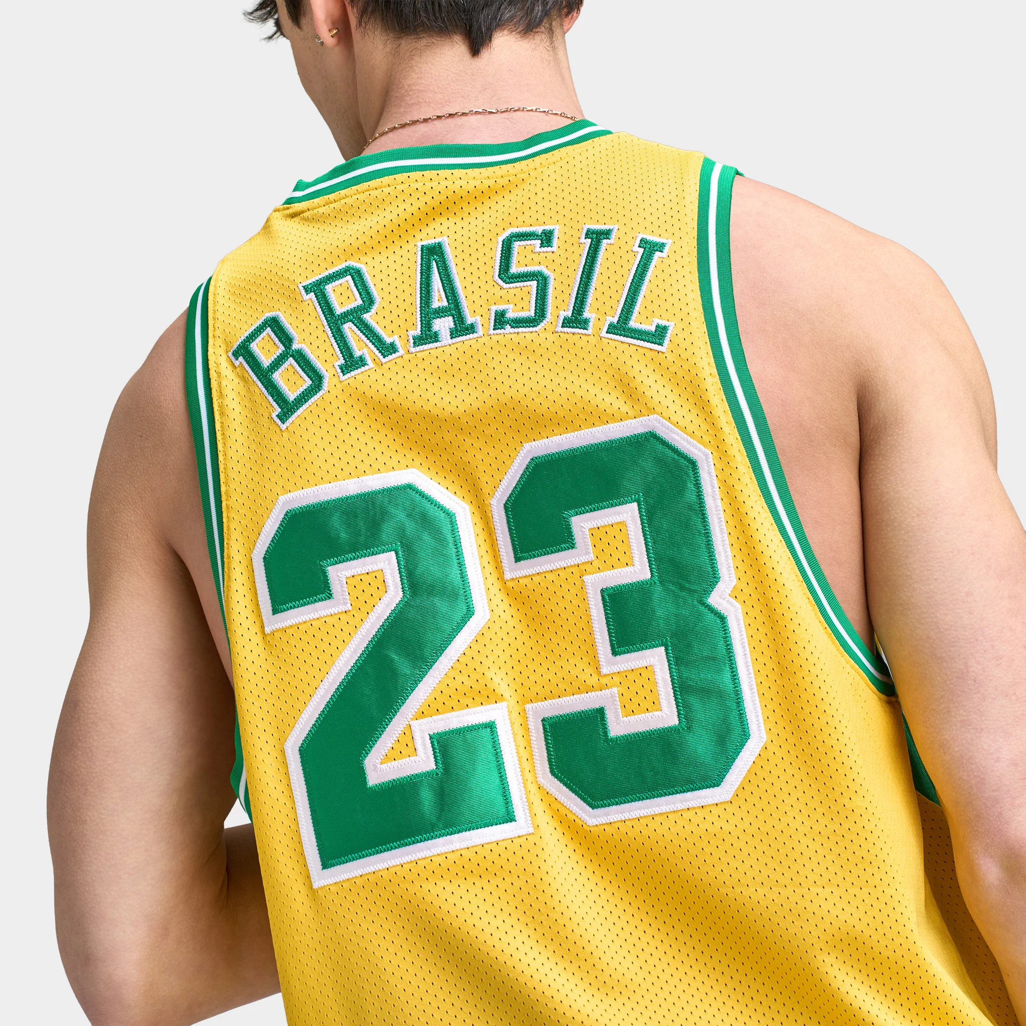 Jordan MJ ESS Mesh Jersey P6 Varsity Maize / Lucky Green - Image 6