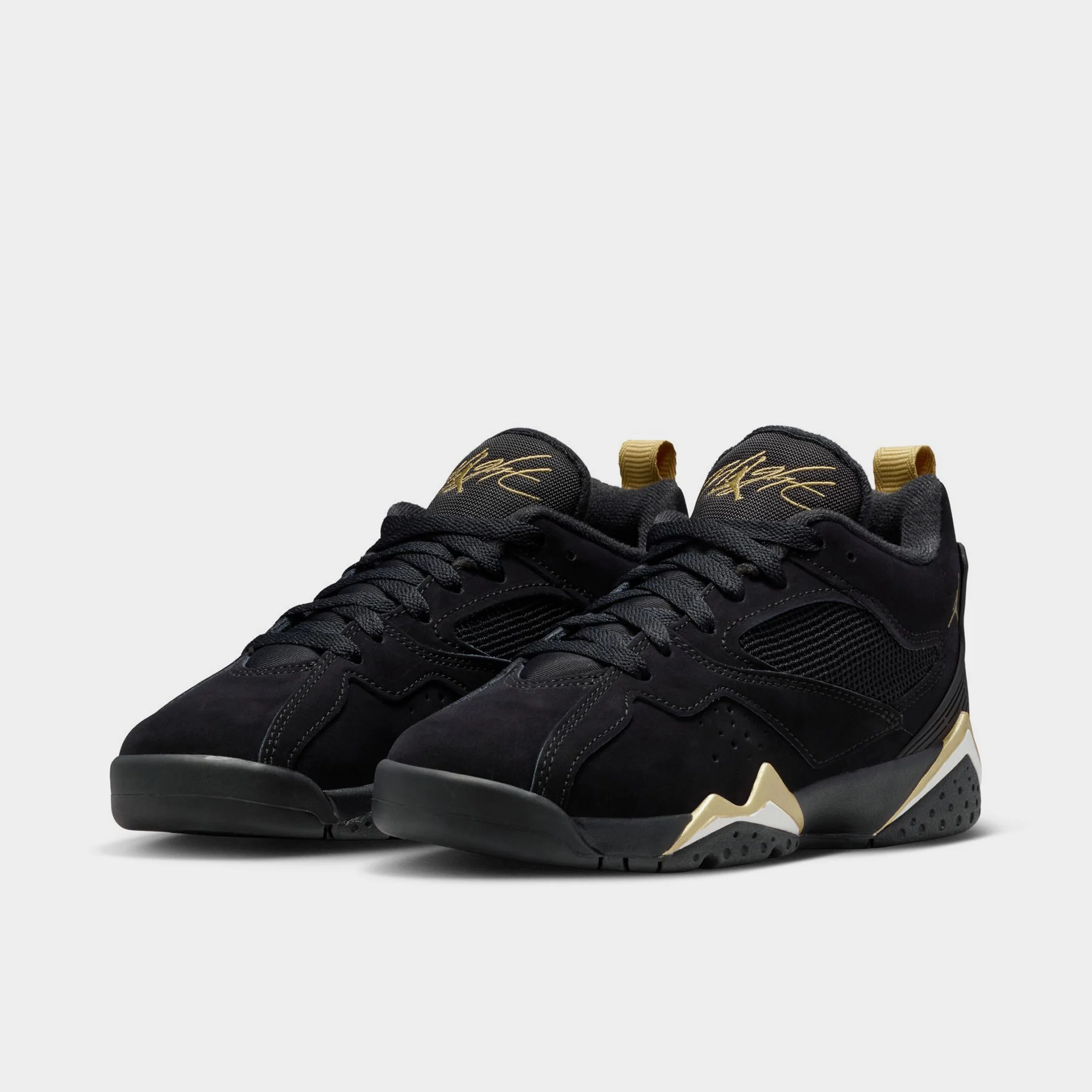 Jordan 7 RM GS Black / Metallic Gold - Sail - Image 2