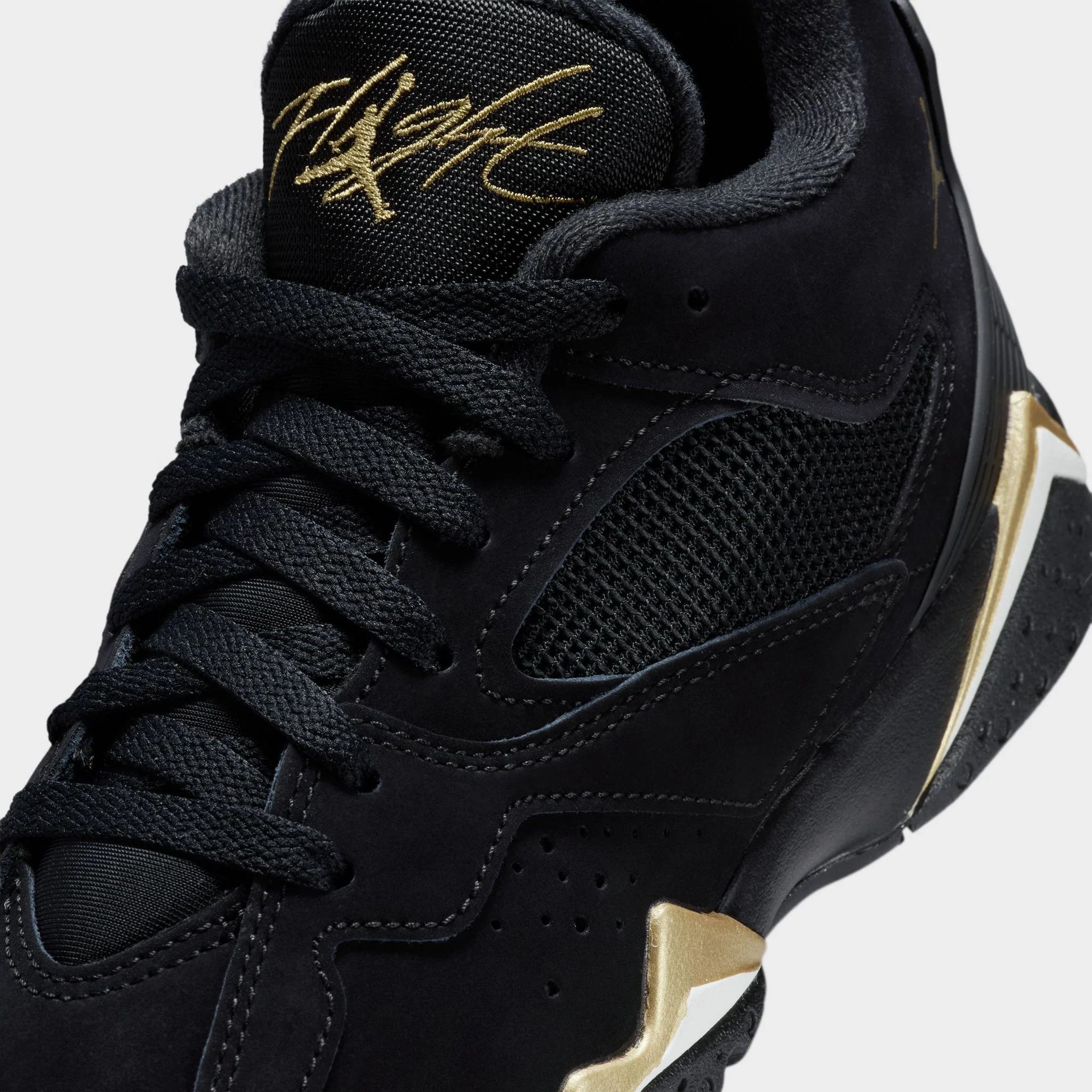 Jordan 7 RM GS Black / Metallic Gold - Sail - Image 3