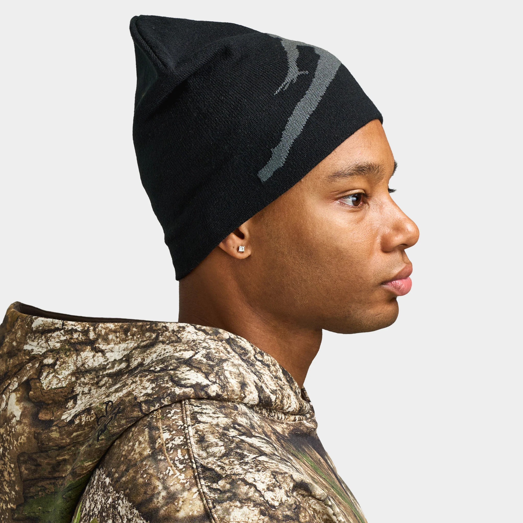 Jordan Brooklyn Peak Beanie Black / Anthracite - Image 4