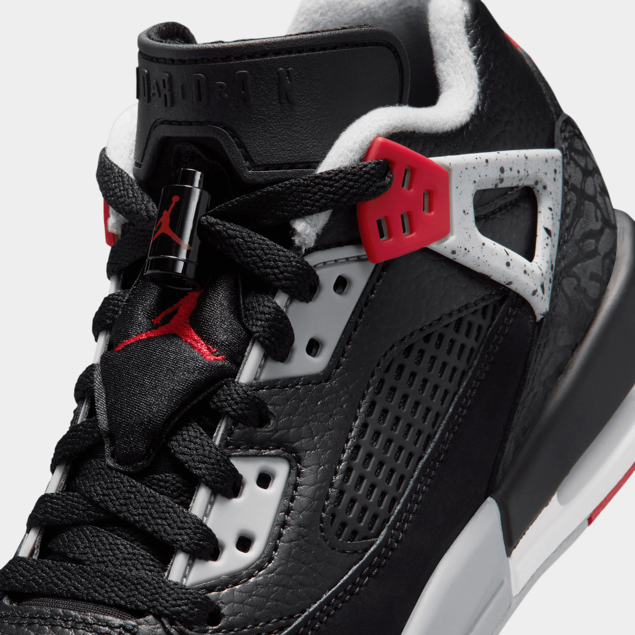 Jordan Spizike Low Black / Gym Red - Wolf Grey - Image 3