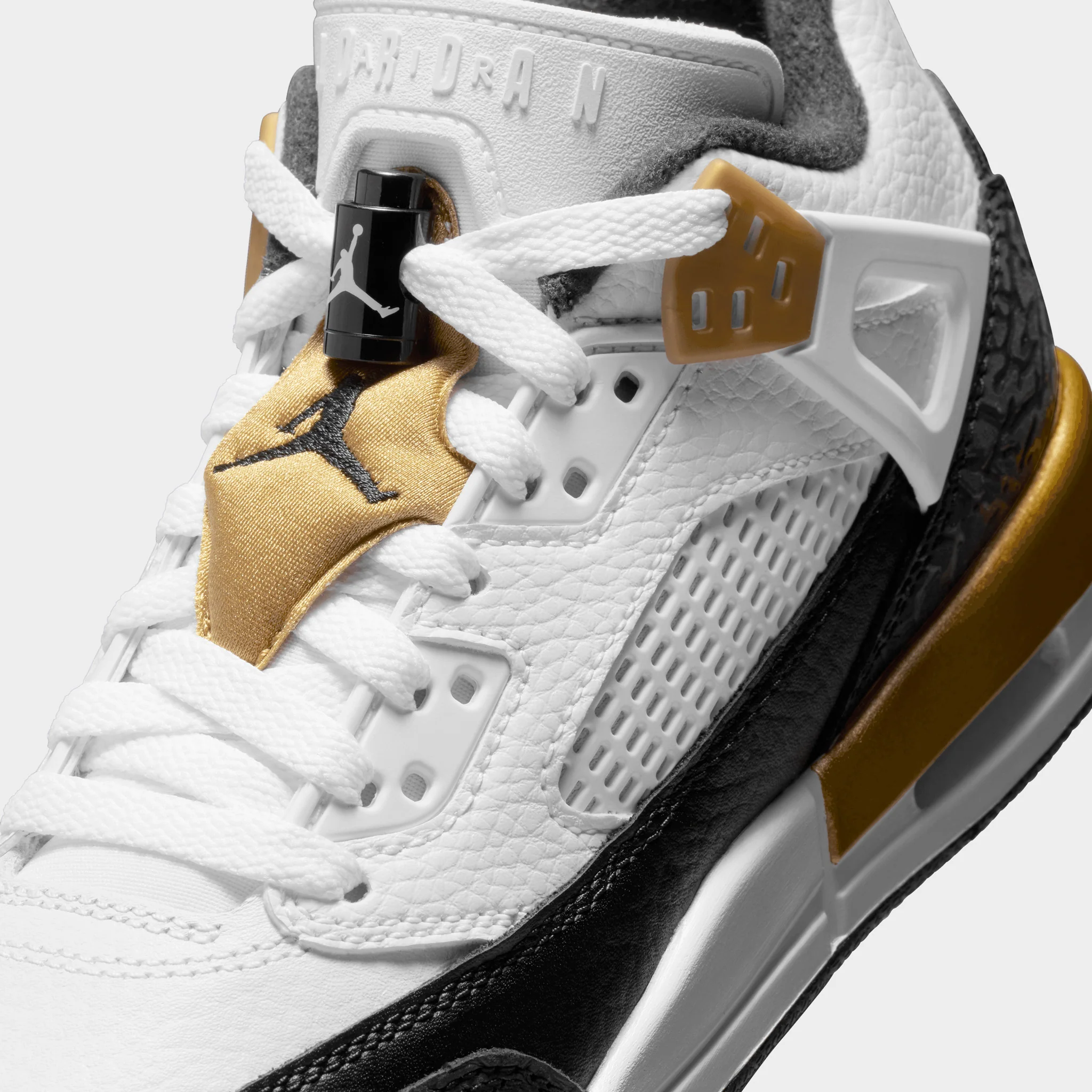Jordan Spizike Low GS White / Black - Metallic Gold - Image 3