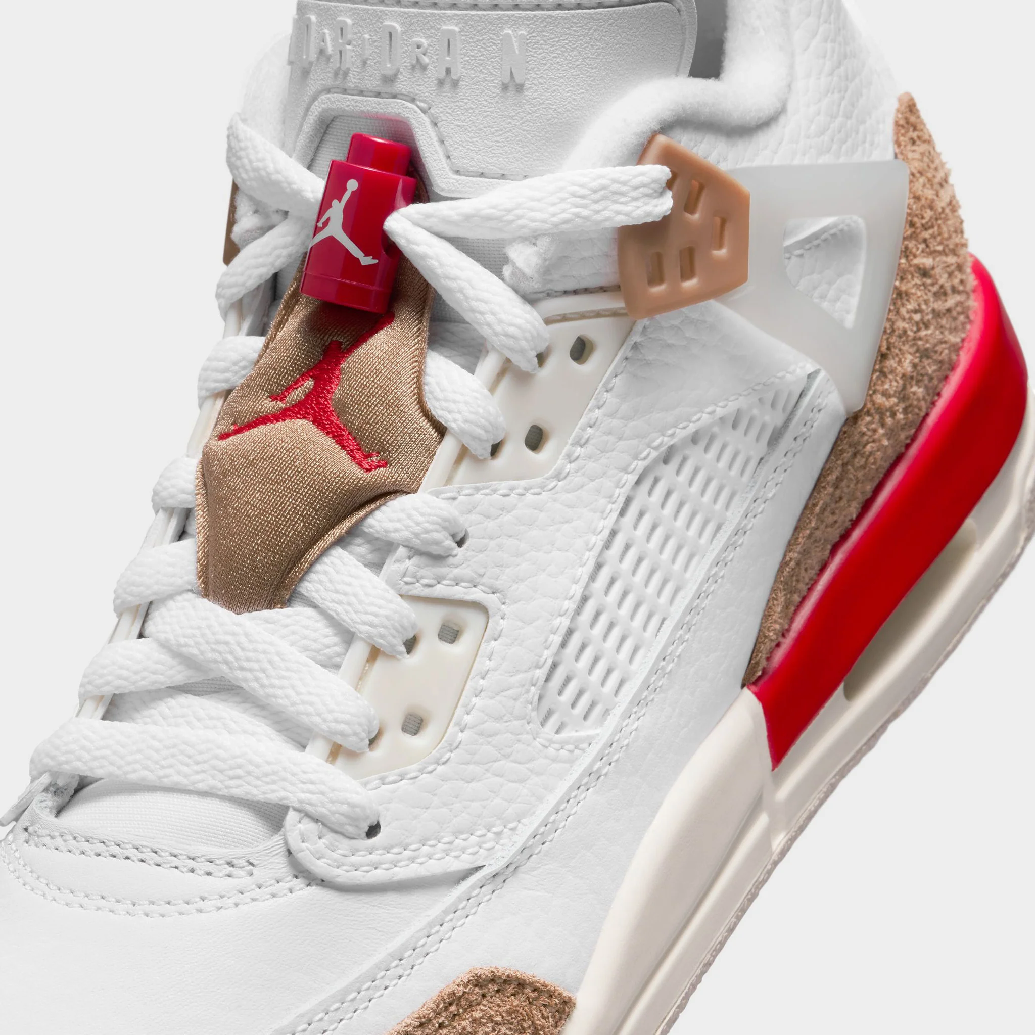 Jordan Spizike Low GS White / Fire Red - Desert Camo - Image 3