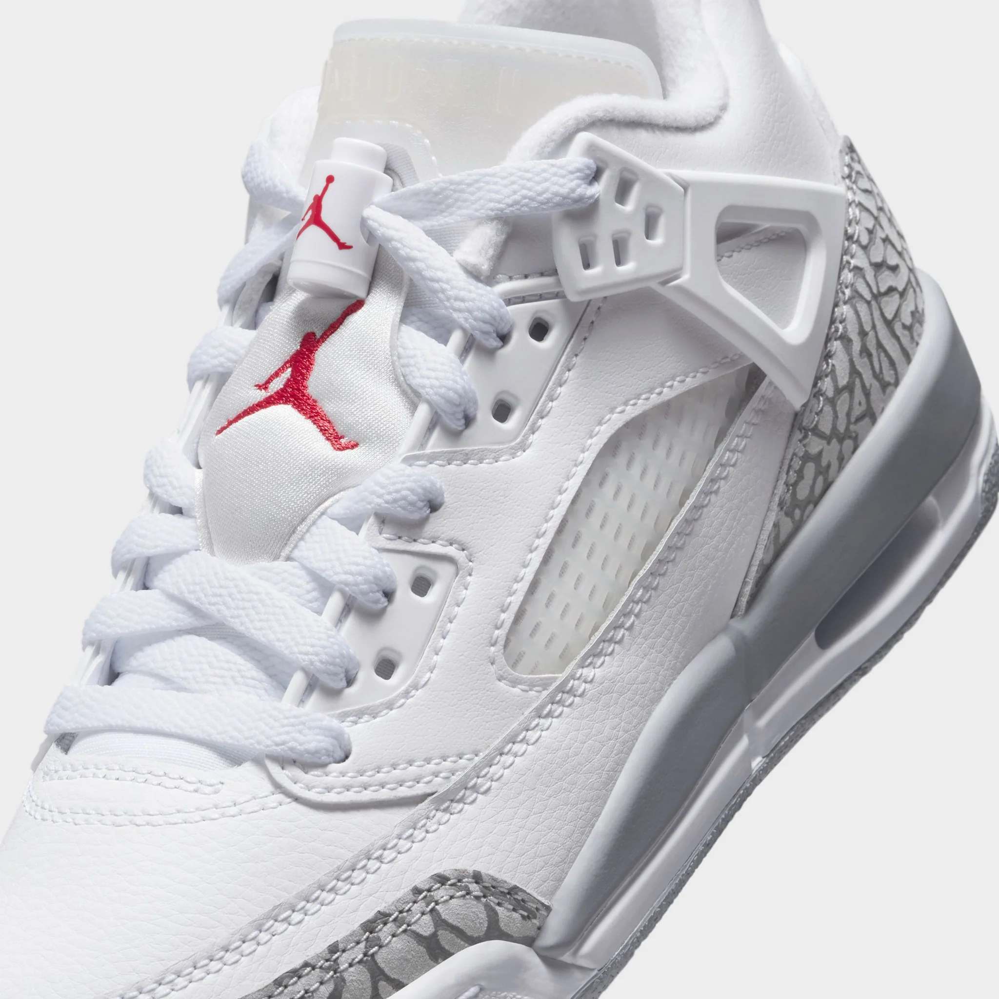 Jordan Spizike Low GS White / Wolf Grey - Varsity Red - Image 3