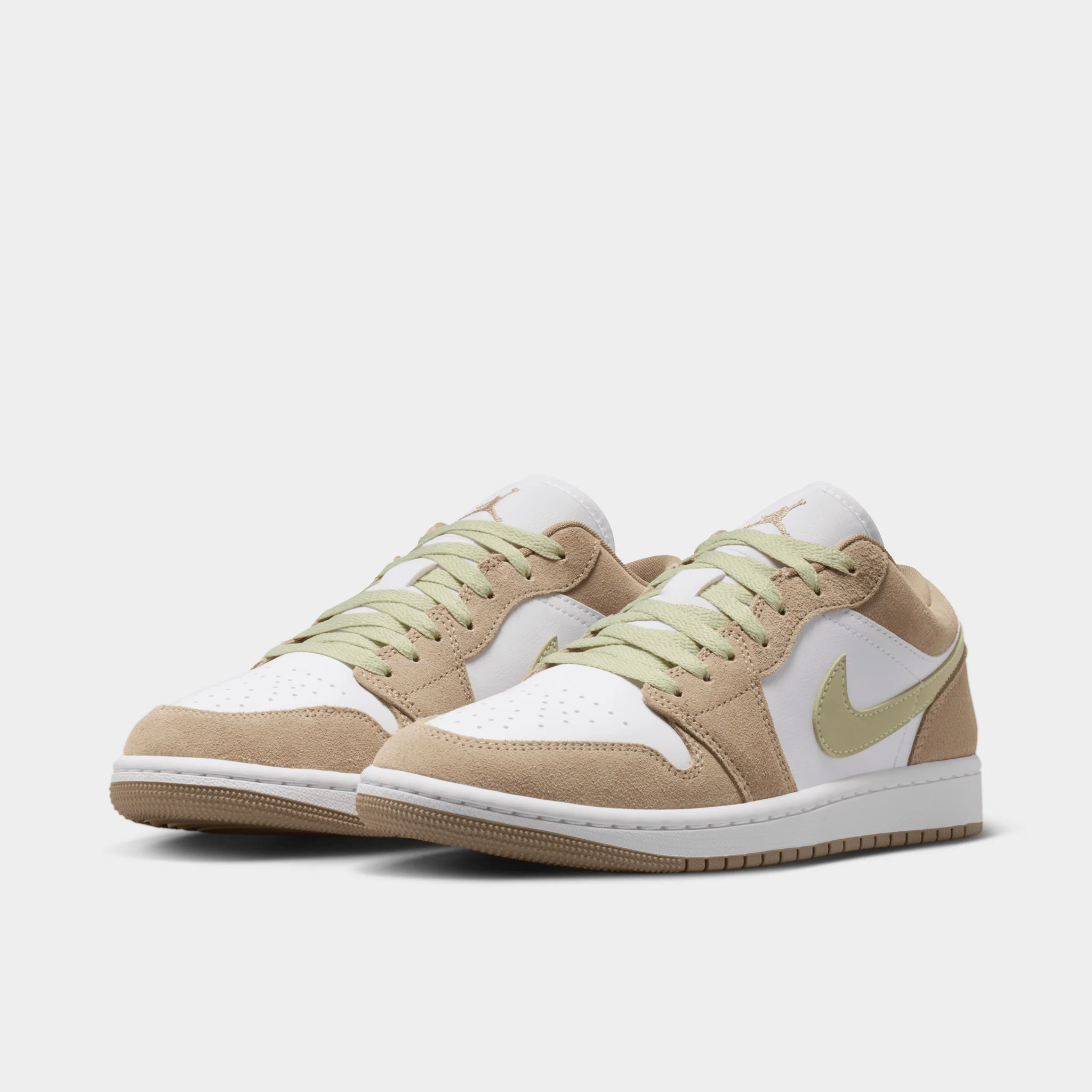 Jordan Women's 1 Low Khaki / White - Olive Aura - Image 2
