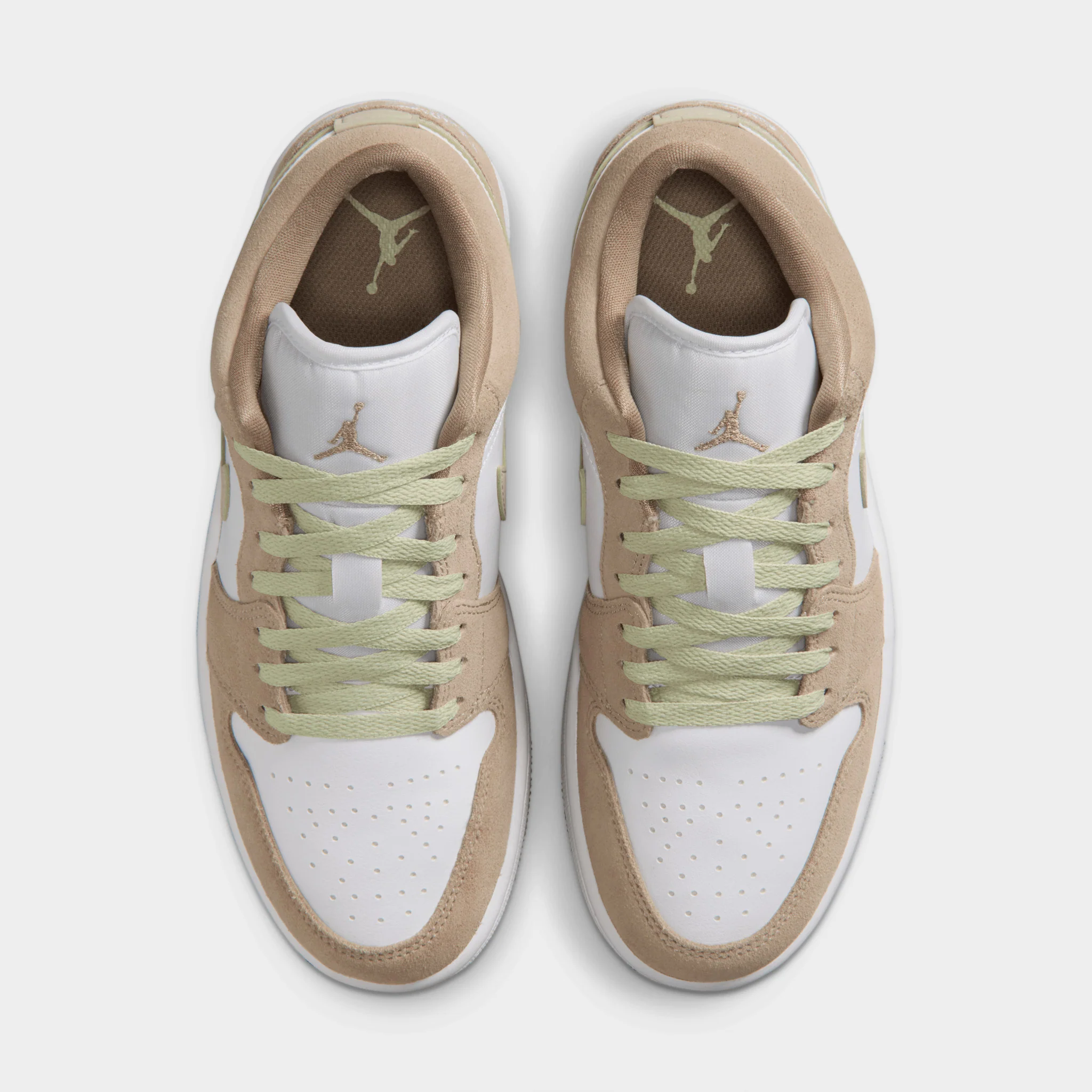 Jordan Women's 1 Low Khaki / White - Olive Aura - Image 5