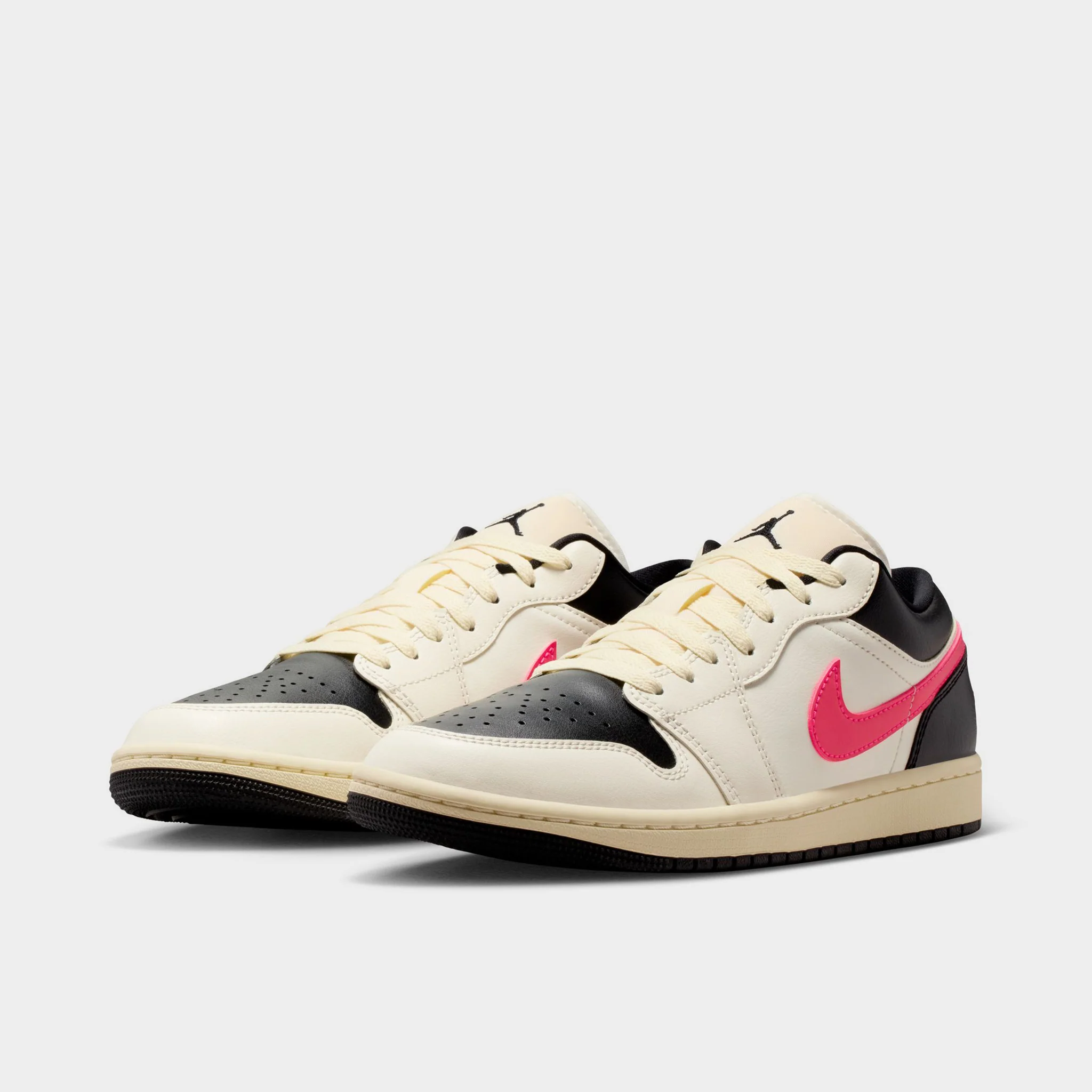 Jordan Women's 1 Low Pale Ivory / Racer Pink - Black - Image 2