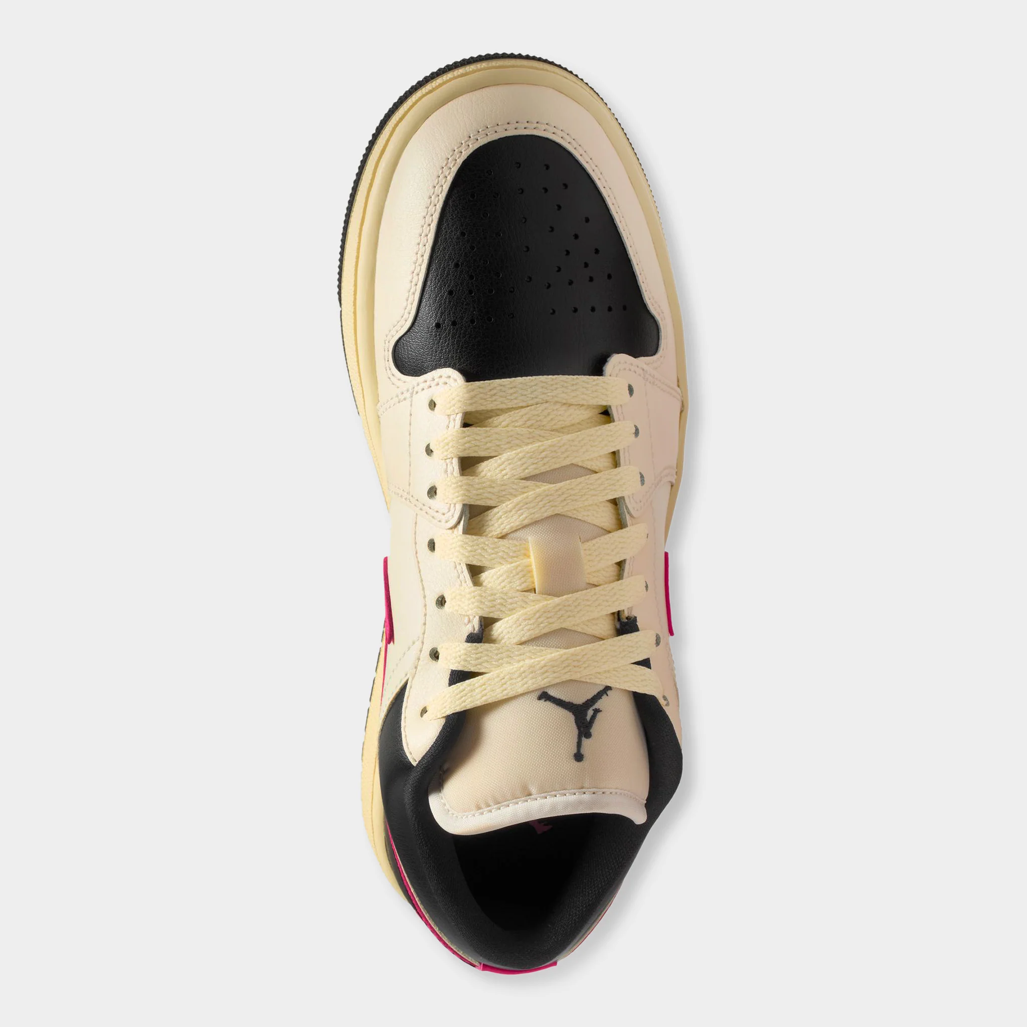 Jordan Women's 1 Low Pale Ivory / Racer Pink - Black - Image 5