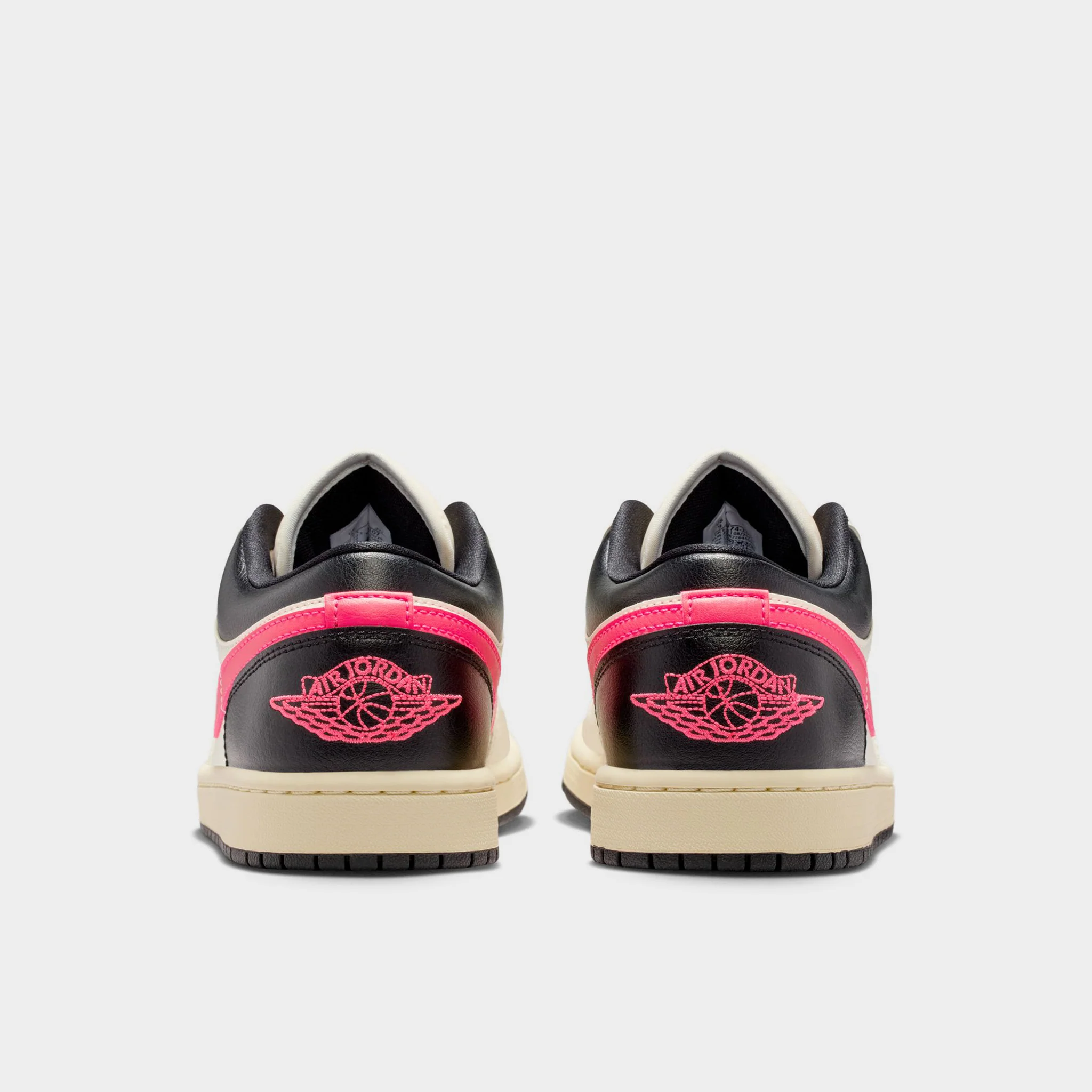 Jordan Women's 1 Low Pale Ivory / Racer Pink - Black - Image 6
