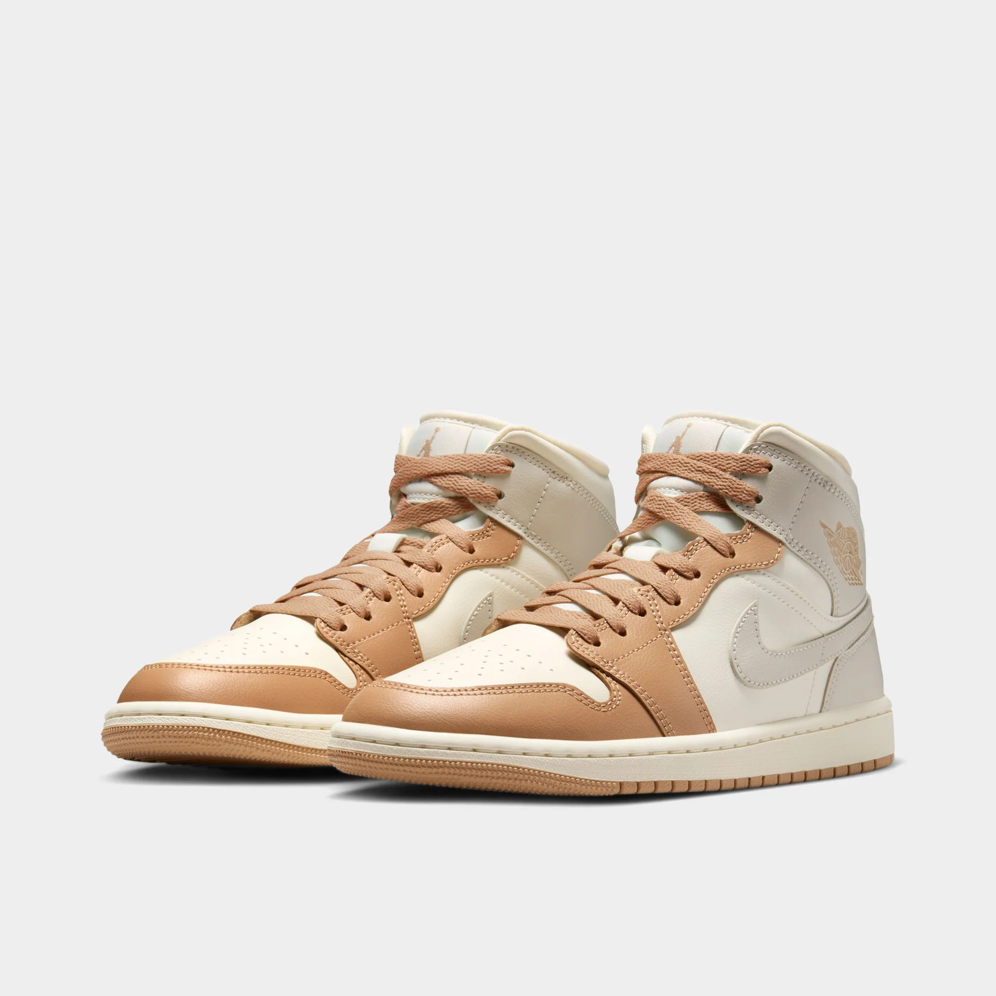 Jordan Women's 1 Mid Ale Ivory / Light Orewood Brown - Hemp - Image 2