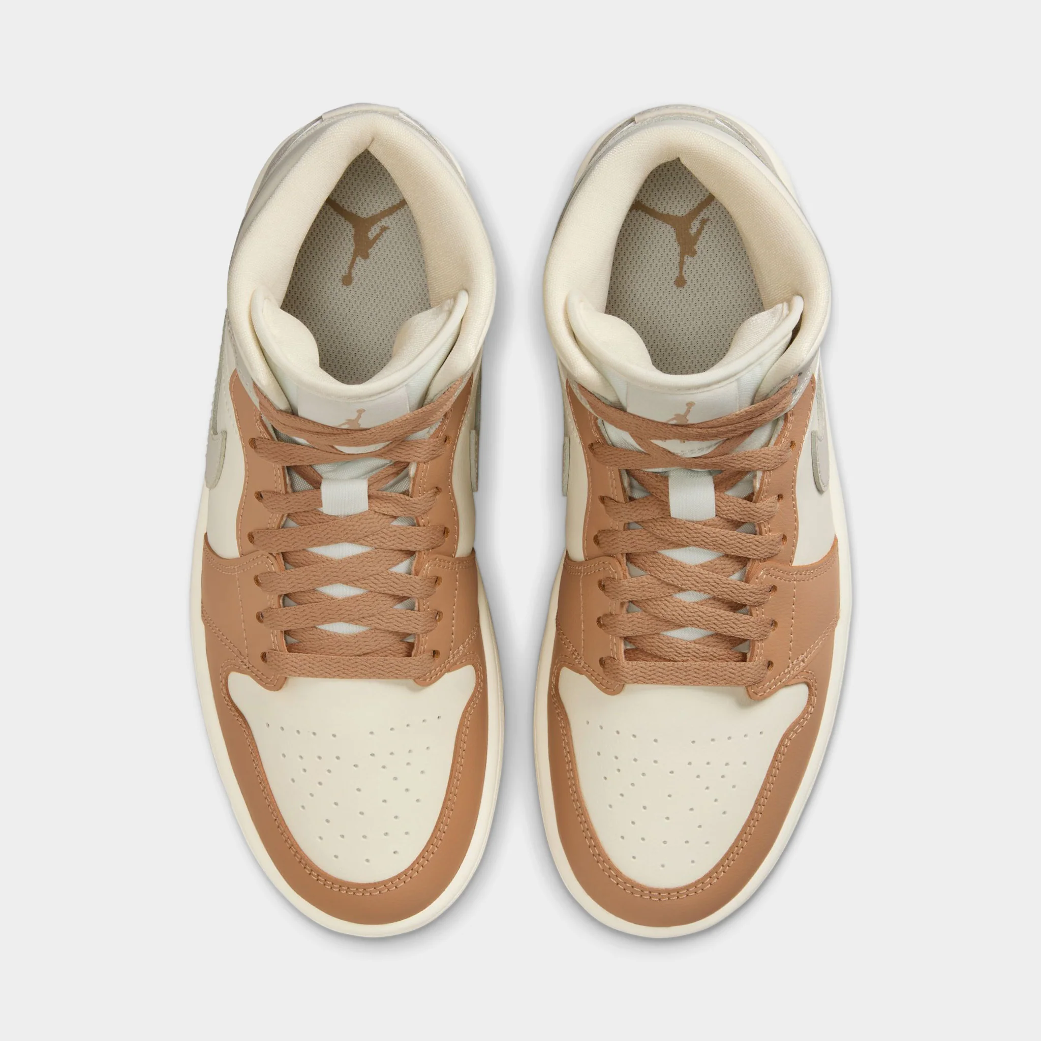 Jordan Women's 1 Mid Ale Ivory / Light Orewood Brown - Hemp - Image 5