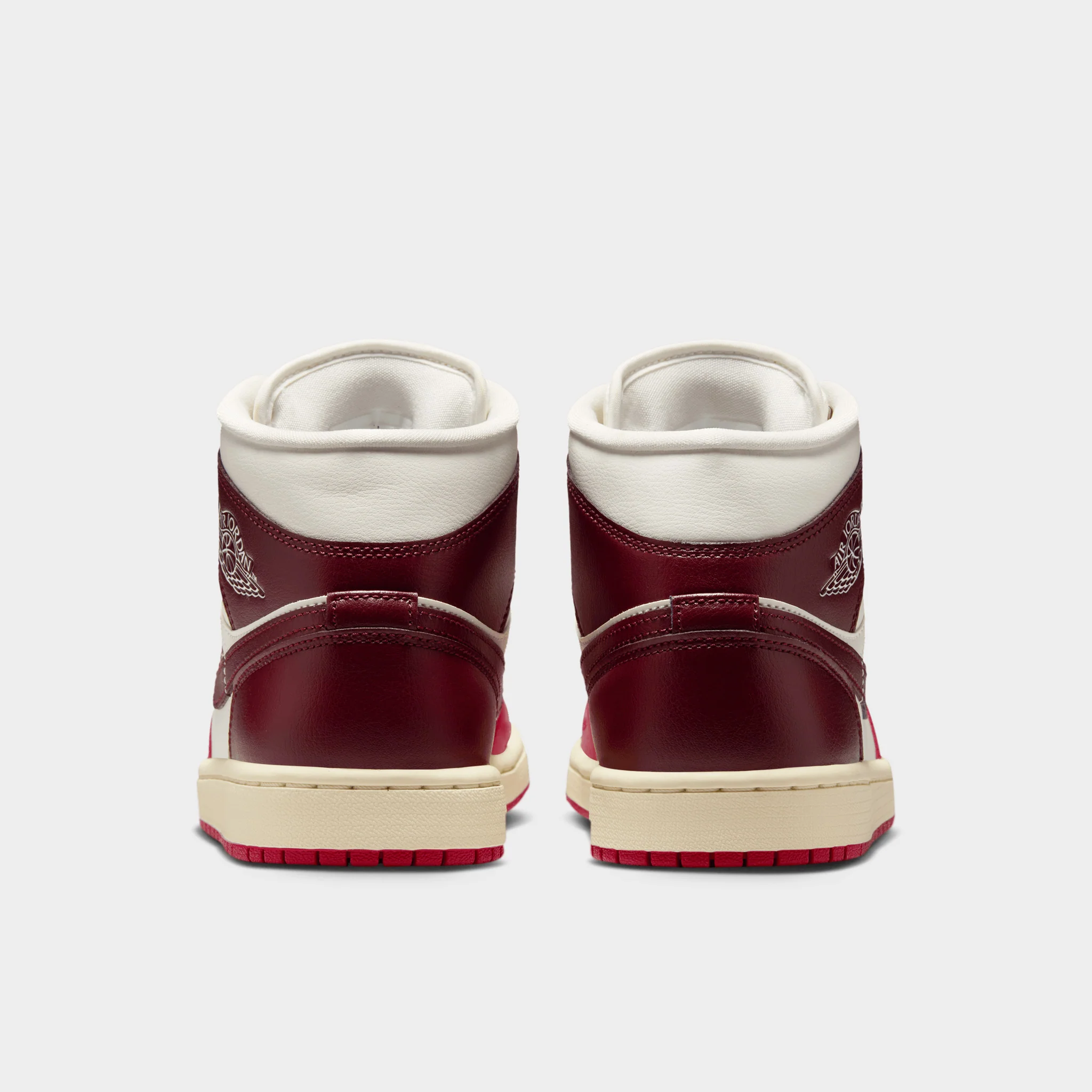 Jordan Women's 1 Mid Sail / Dark Team Red - Mystic Hibiscus - Image 4