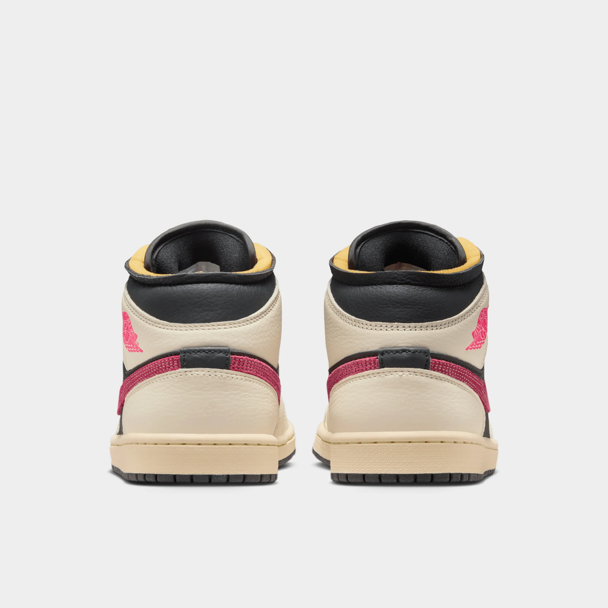 Jordan Women's 1 Mid SE Pale Ivory / Racer Pink - Black - Image 4