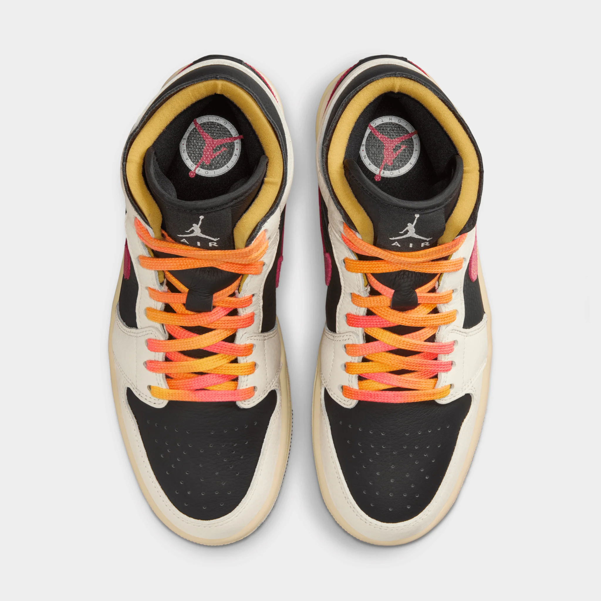 Jordan Women's 1 Mid SE Pale Ivory / Racer Pink - Black - Image 5