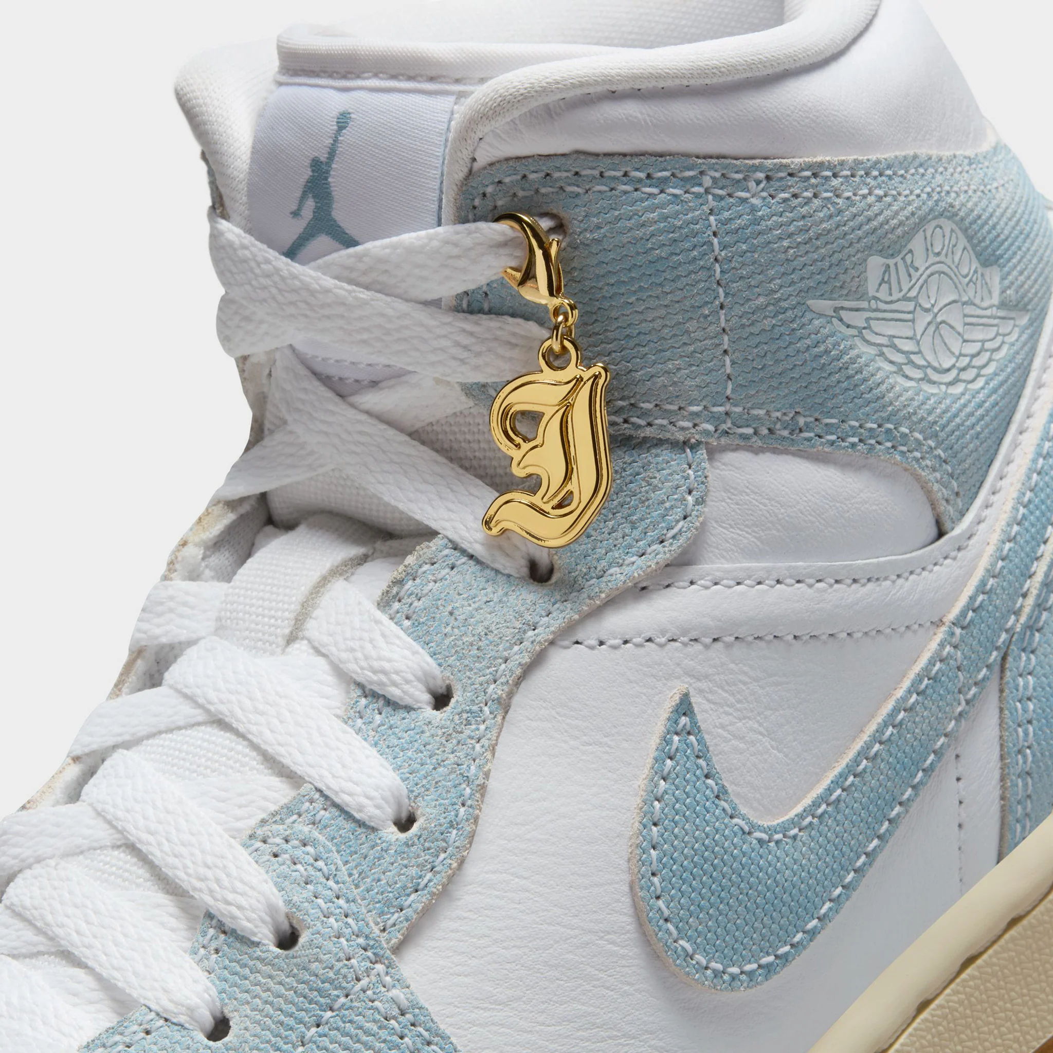 Jordan Women's 1 Mid SE White / Worn Blue - Sail - Image 3
