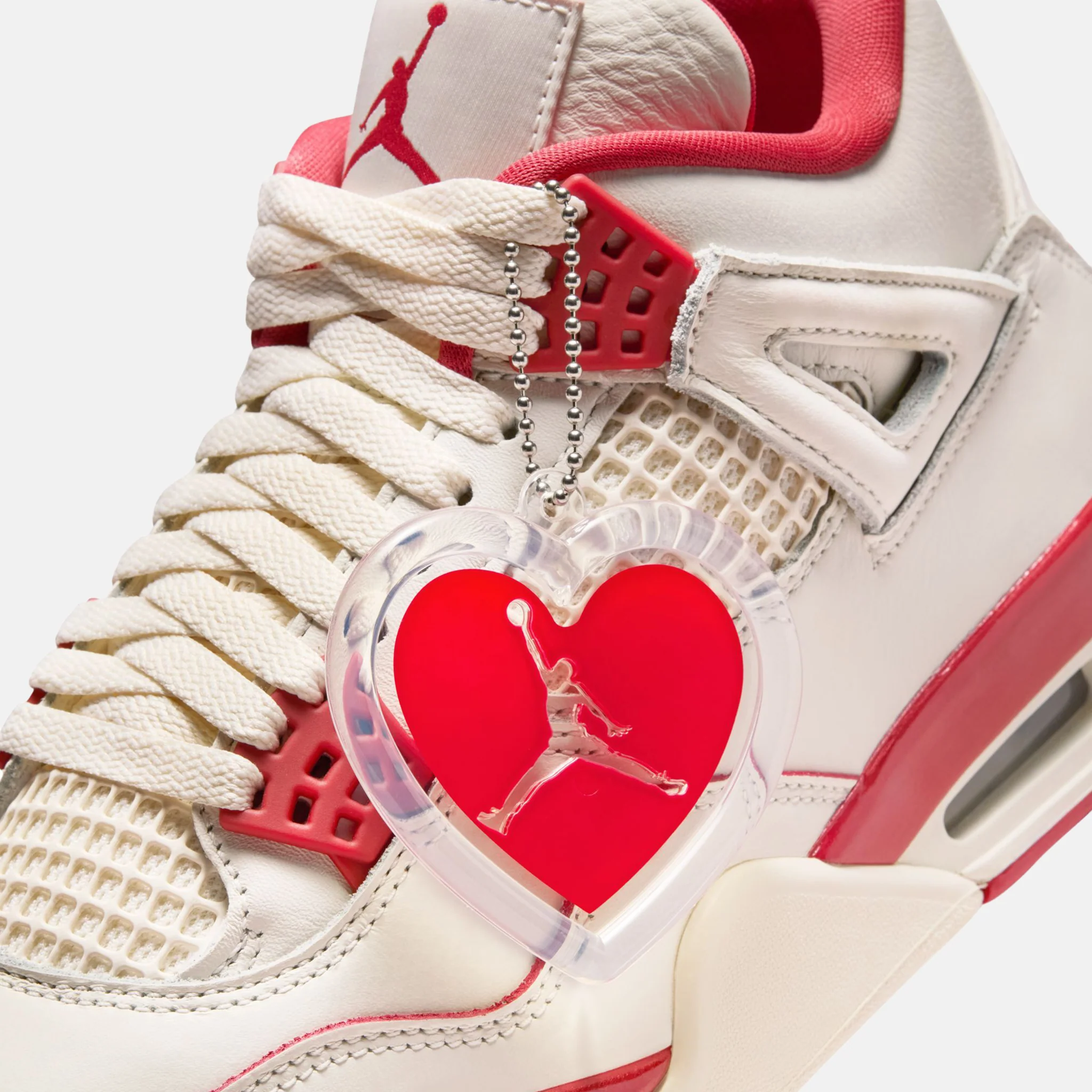 Jordan Women's 4 Retro Pale Ivory / Sierra Red - Tough Red - Image 7
