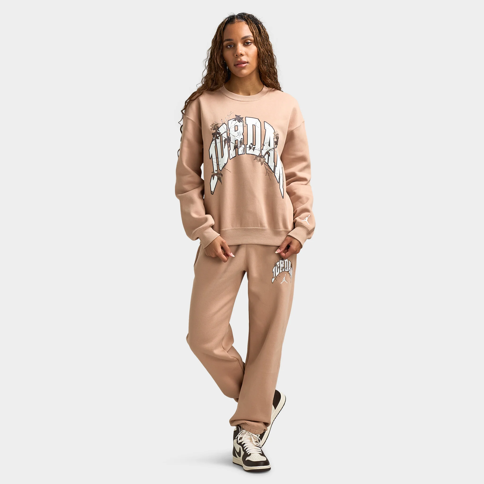 Jordan Women's Brooklyn Fleece Crew Hemp / Sail - Image 6