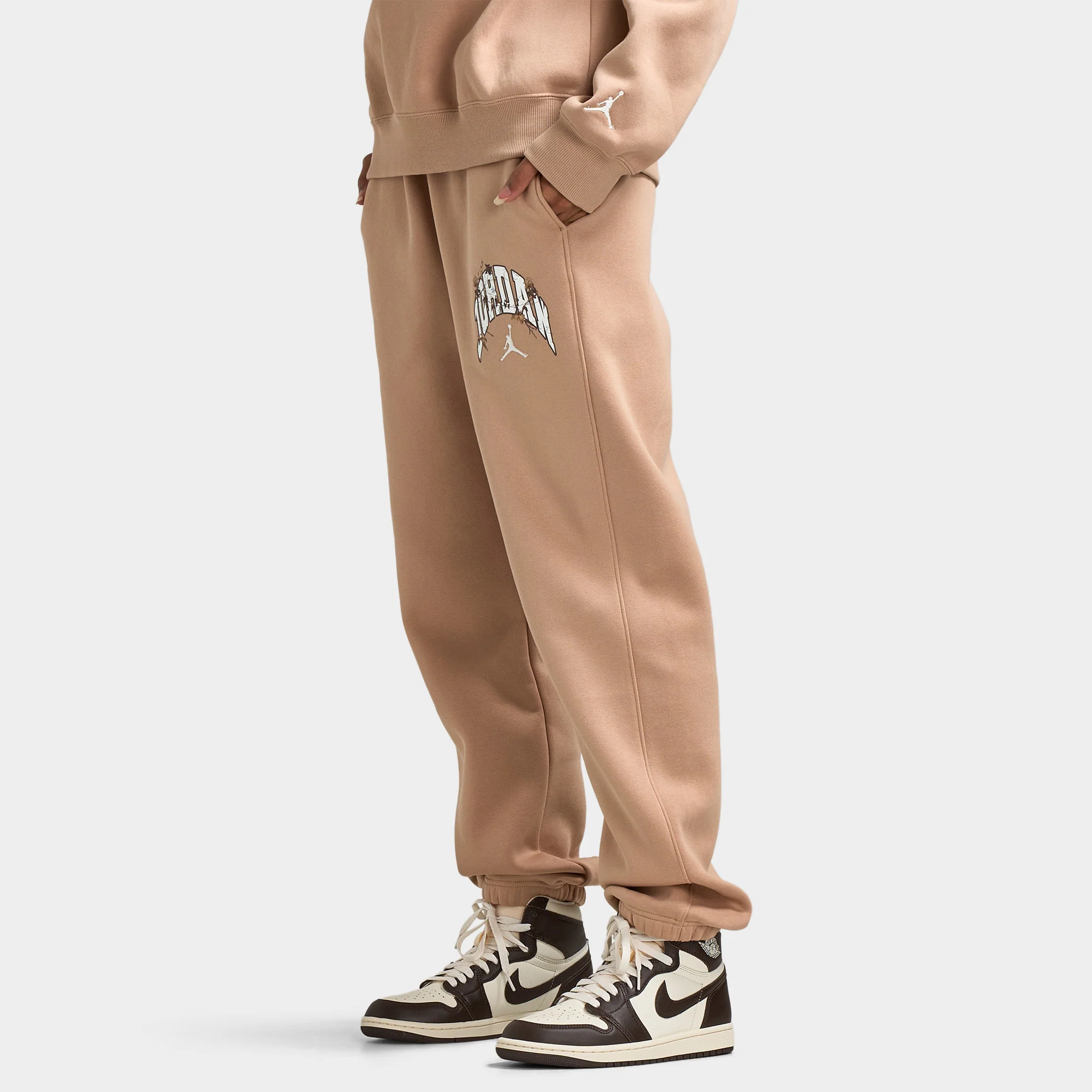 Jordan Women's Brooklyn Fleece Pants Hemp / Sail - Image 3