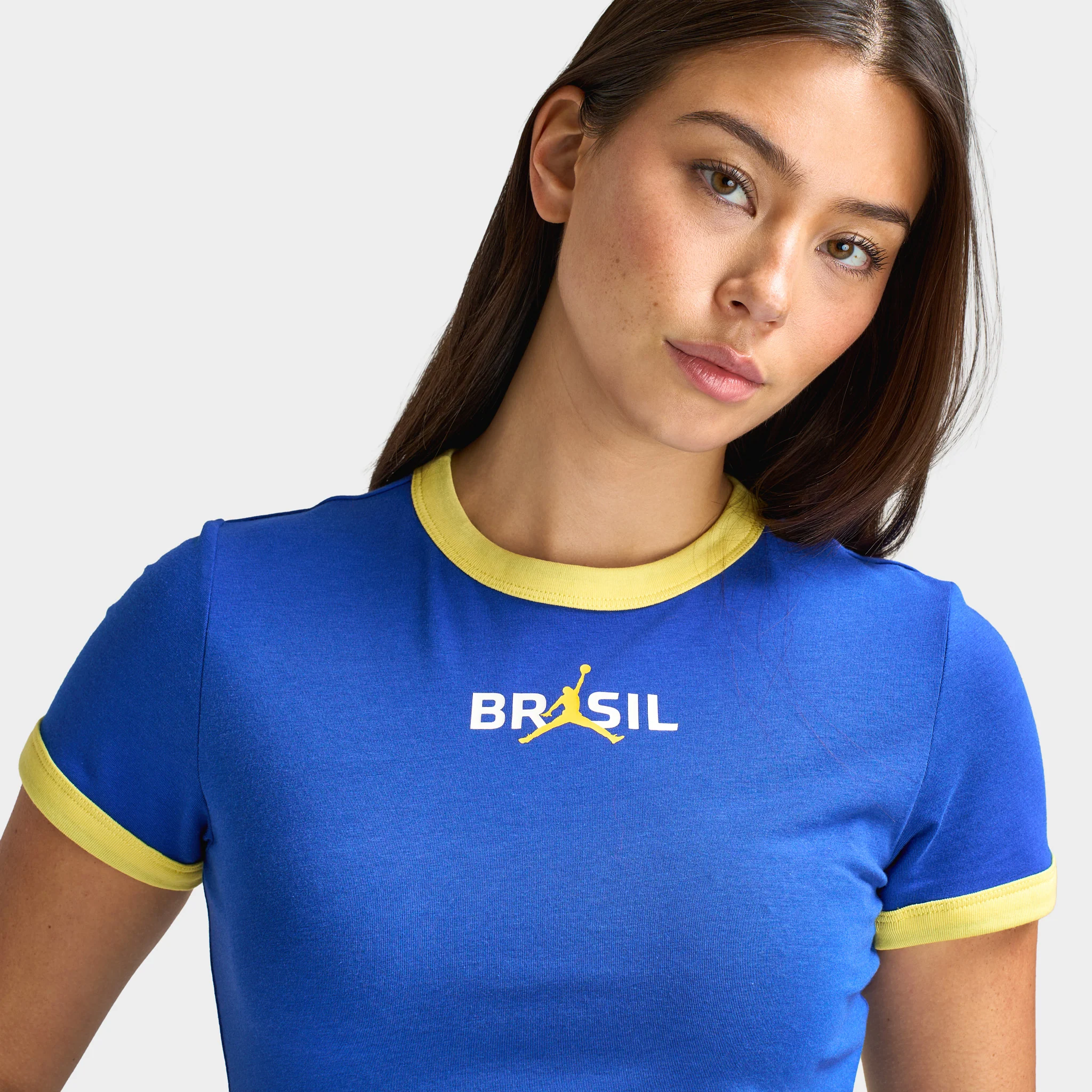 Jordan Women's Retro Girlfriend Crew P6 Old Royal / Yellow Pulse - Image 3