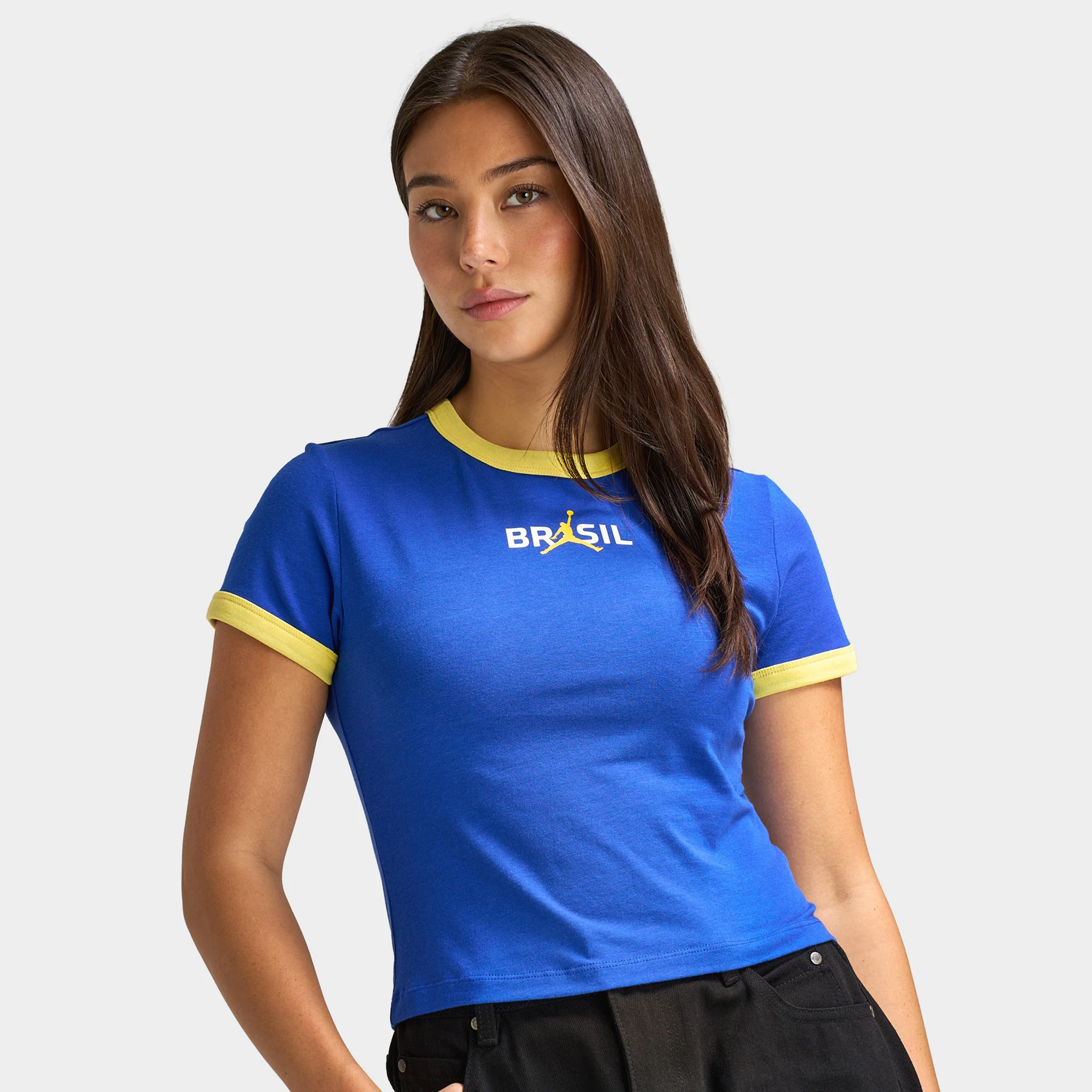 Jordan Women's Retro Girlfriend Crew P6 Old Royal / Yellow Pulse - Image 4