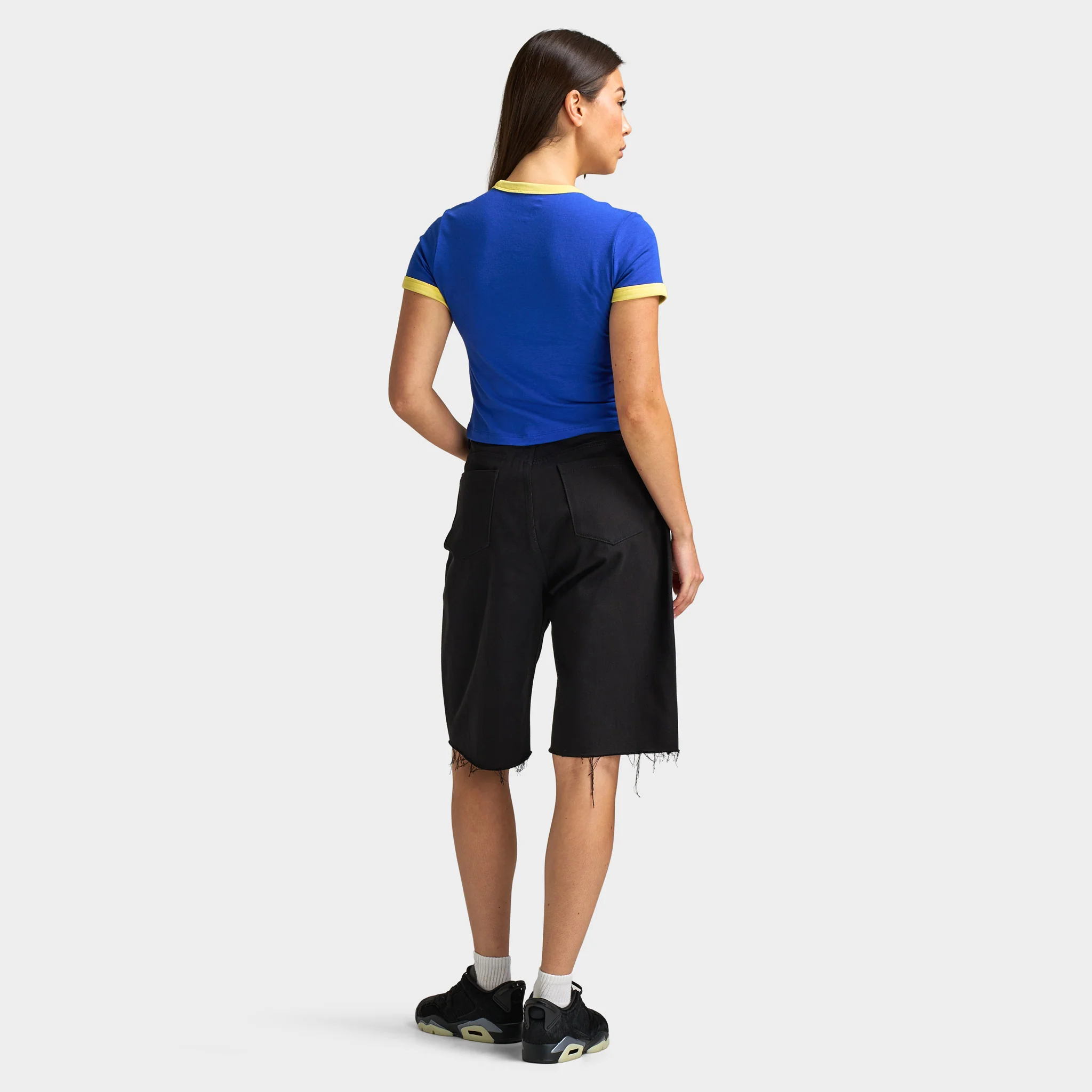 Jordan Women's Retro Girlfriend Crew P6 Old Royal / Yellow Pulse - Image 6