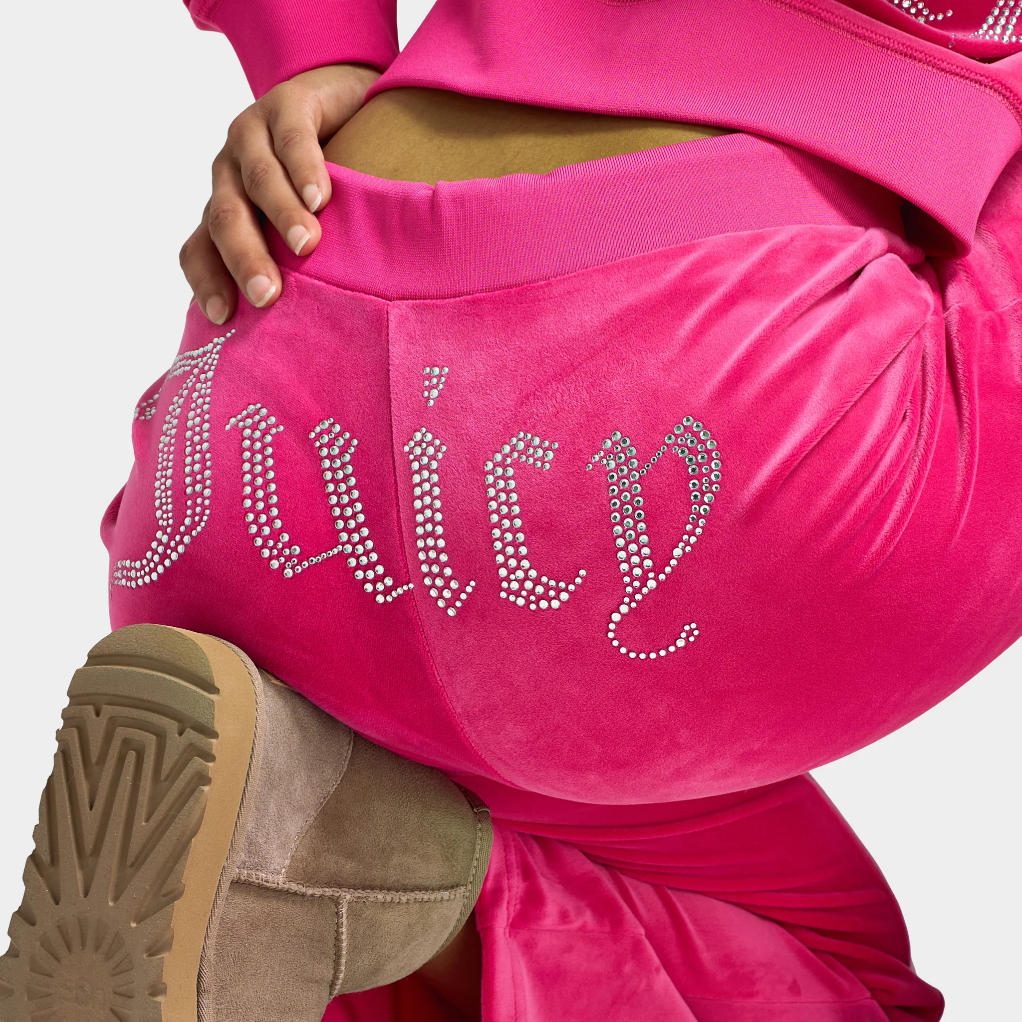 Juicy Couture OG Big Bling Velour Track Pants / Free Love - Image 5