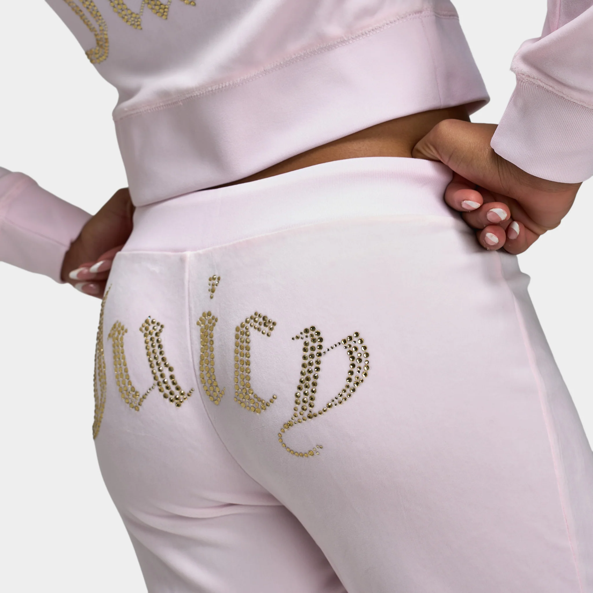 Juicy Couture OG Big Bling Velour Track Pants / Soft Glow - Image 5