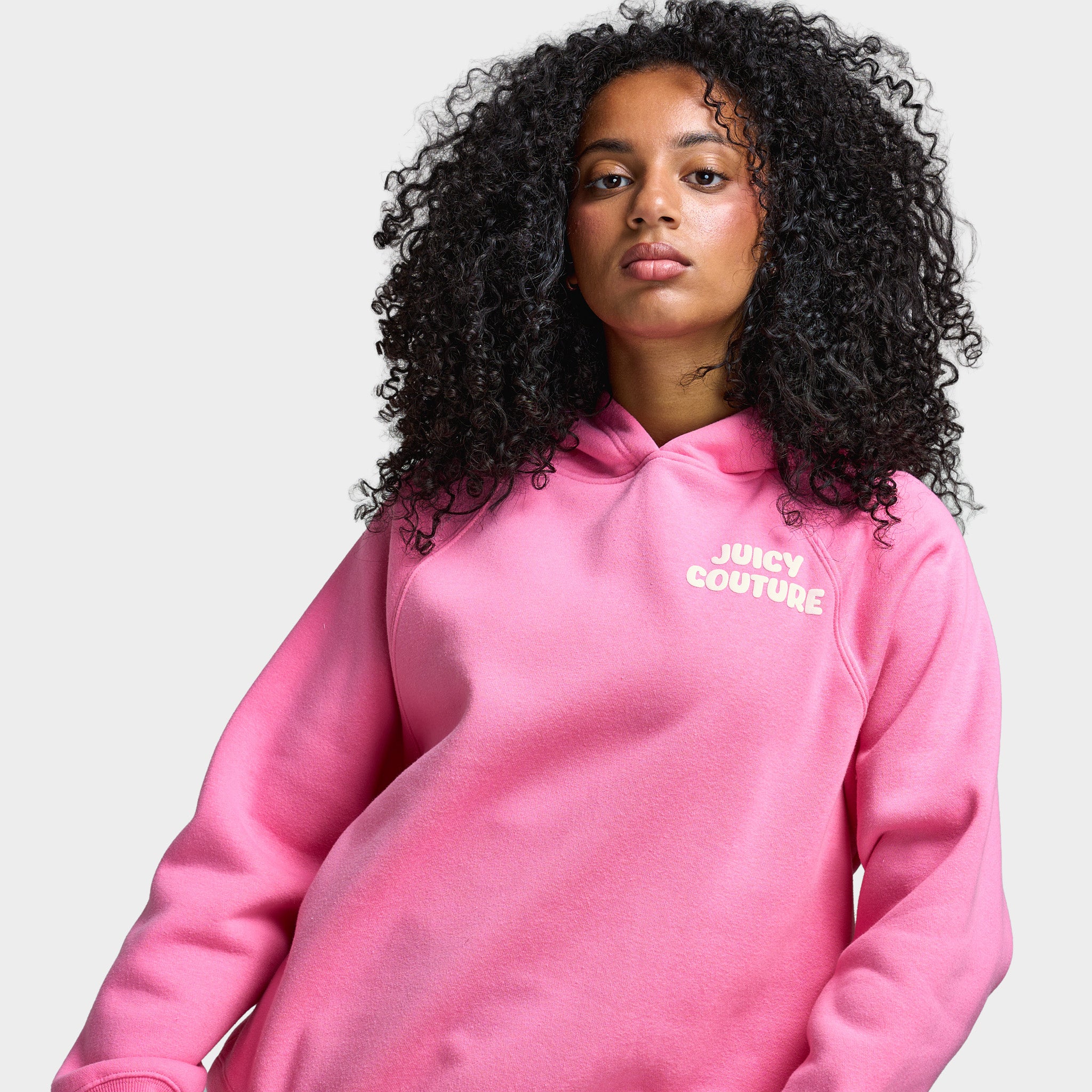 Juicy Couture Raglan Fleece Oversized Hoodie Sachet Pink / Soft Glow - Image 3
