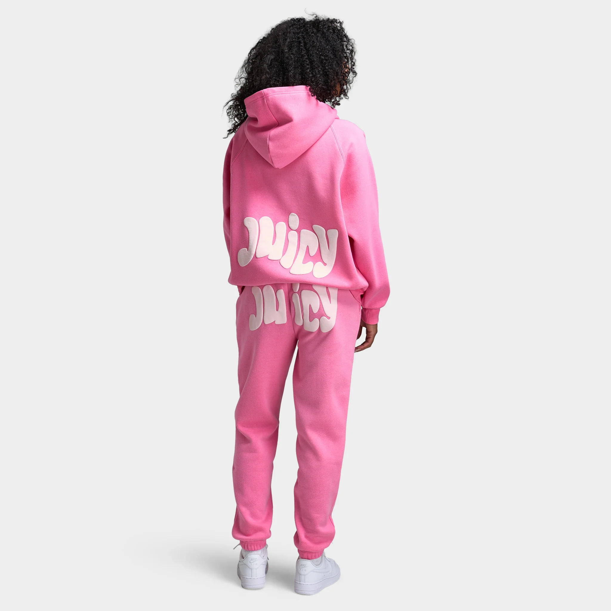 Juicy Couture Raglan Fleece Oversized Hoodie Sachet Pink / Soft Glow - Image 5